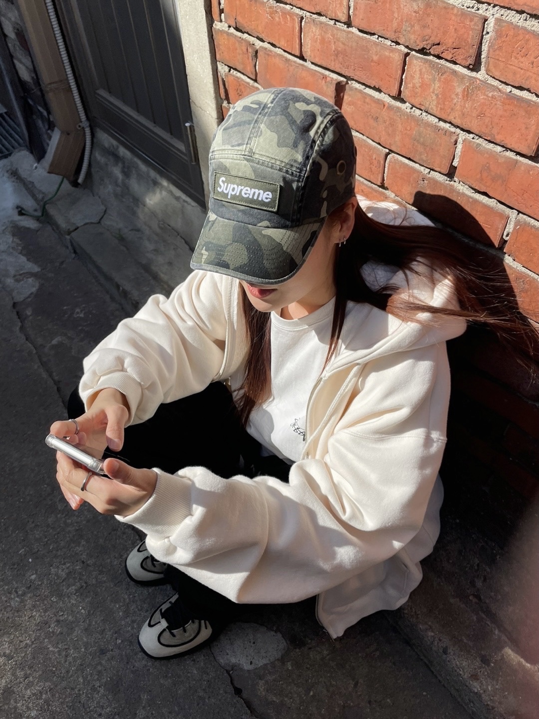 Supreme Military Camp Cap Olive Camo - 23SS, Nike x Stussy Air Penny II Rattan and Limestone 착용 스타일 - 2