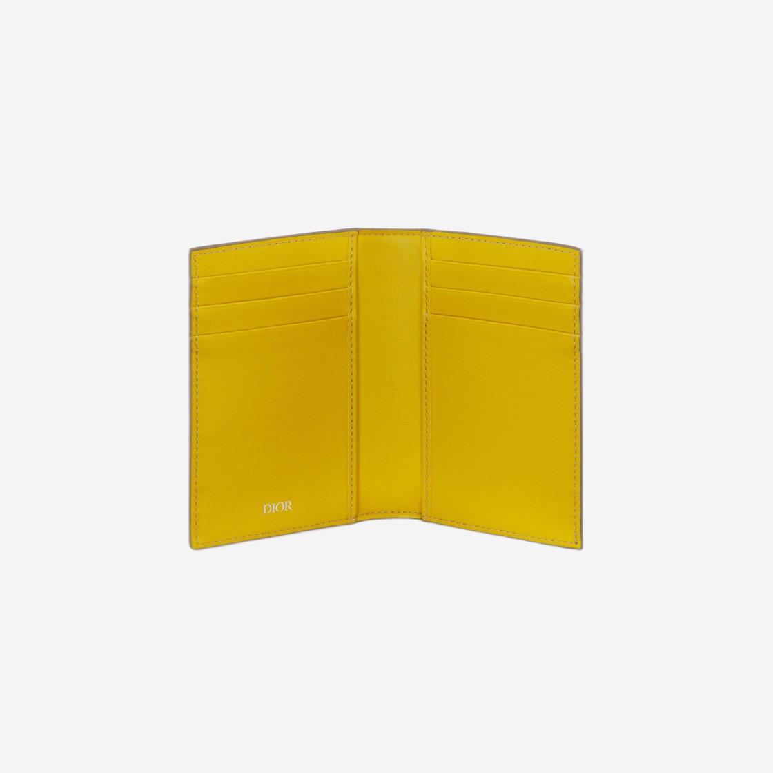 Wallet Yellow Dior Oblique Gravity Leather
