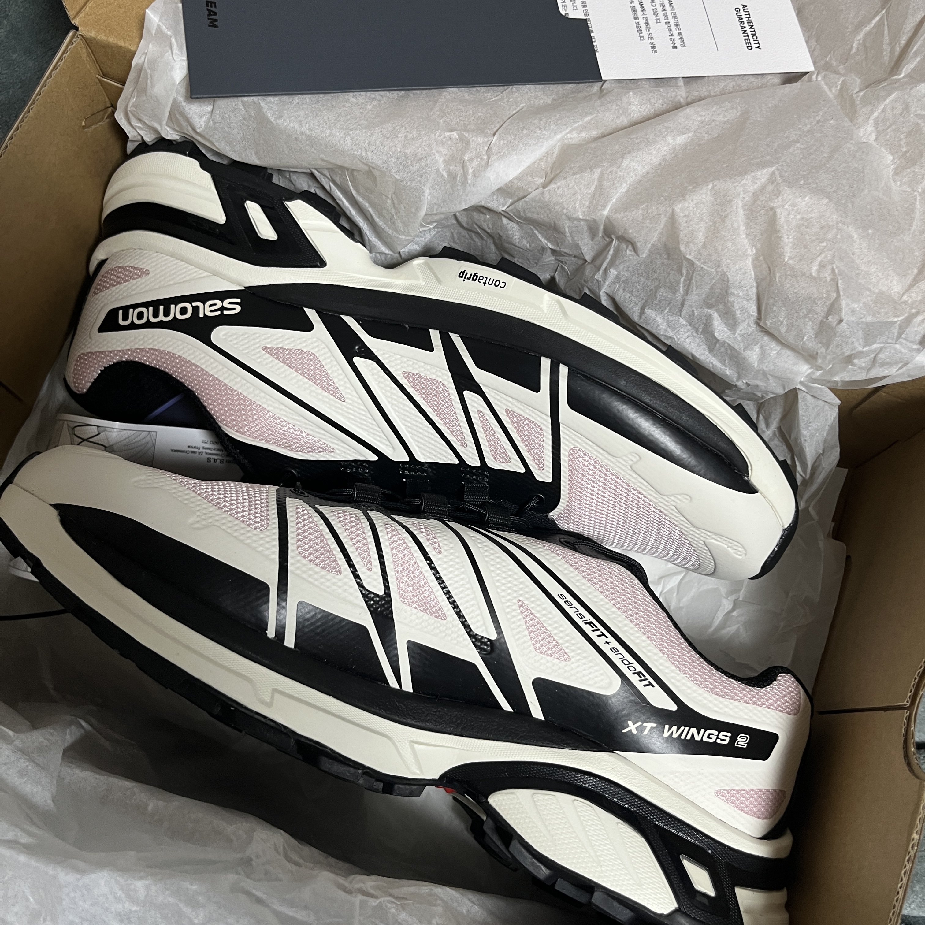 Salomon XT-Wings 2 Cradle Pink 착용 스타일