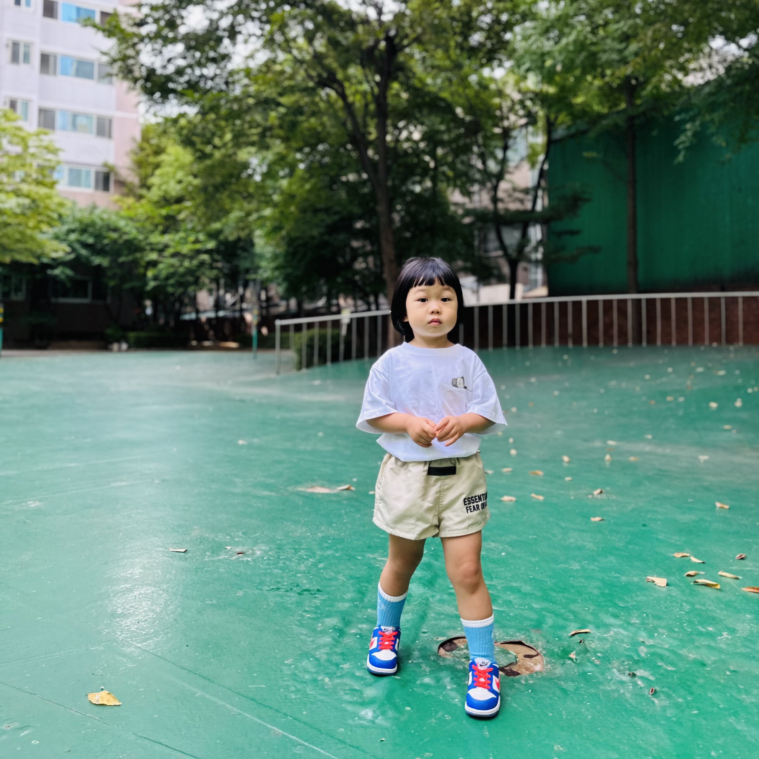 (Kids) Essentials Running Shorts Wheat - 22SS, (TD) Nike Dunk Low Game Royal University Red 착용 스타일 - 1