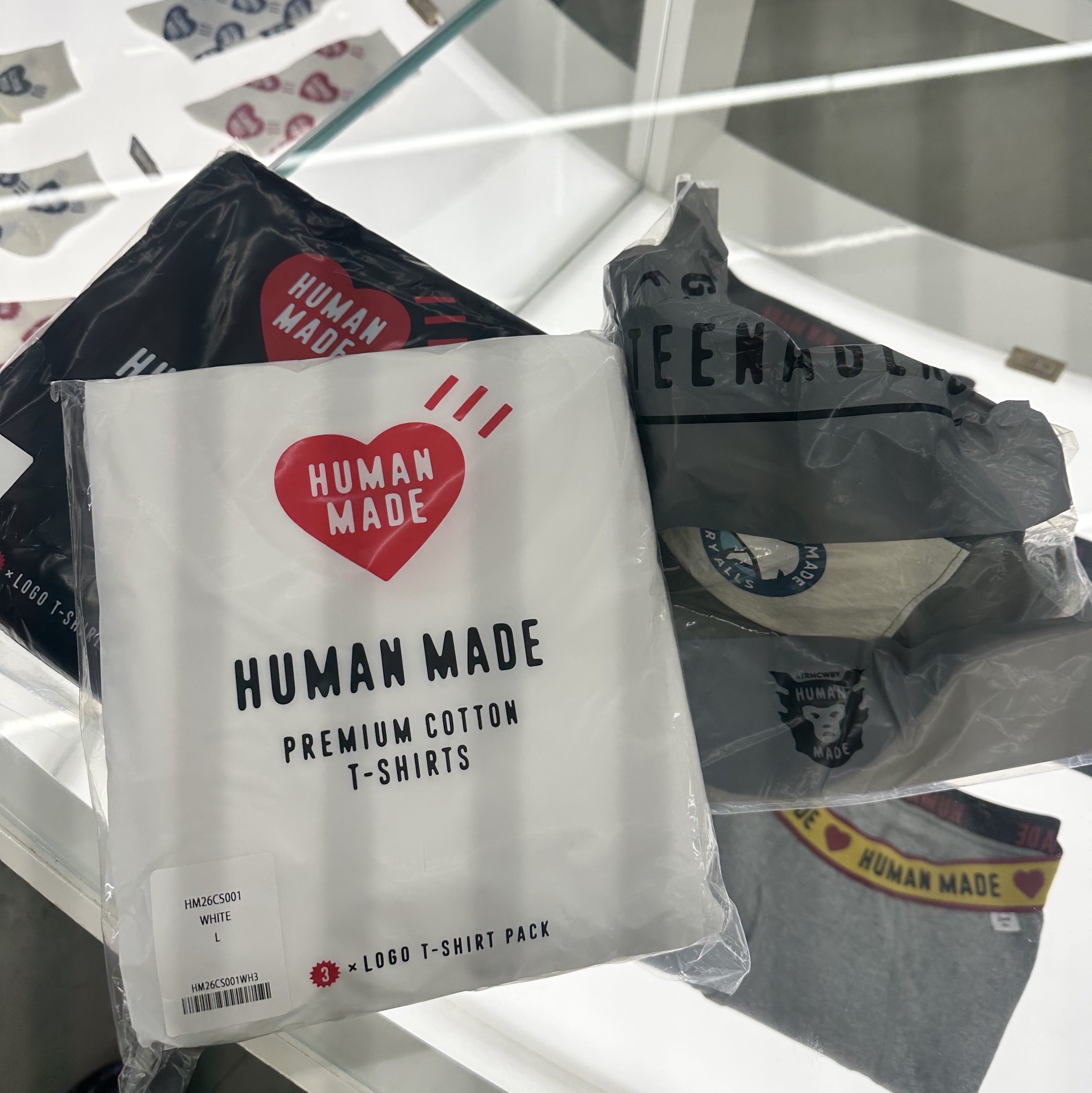 Human Made T-Shirts White (3 Pack), Human Made T-Shirts Black (3 Pack) 착용 스타일 - 1