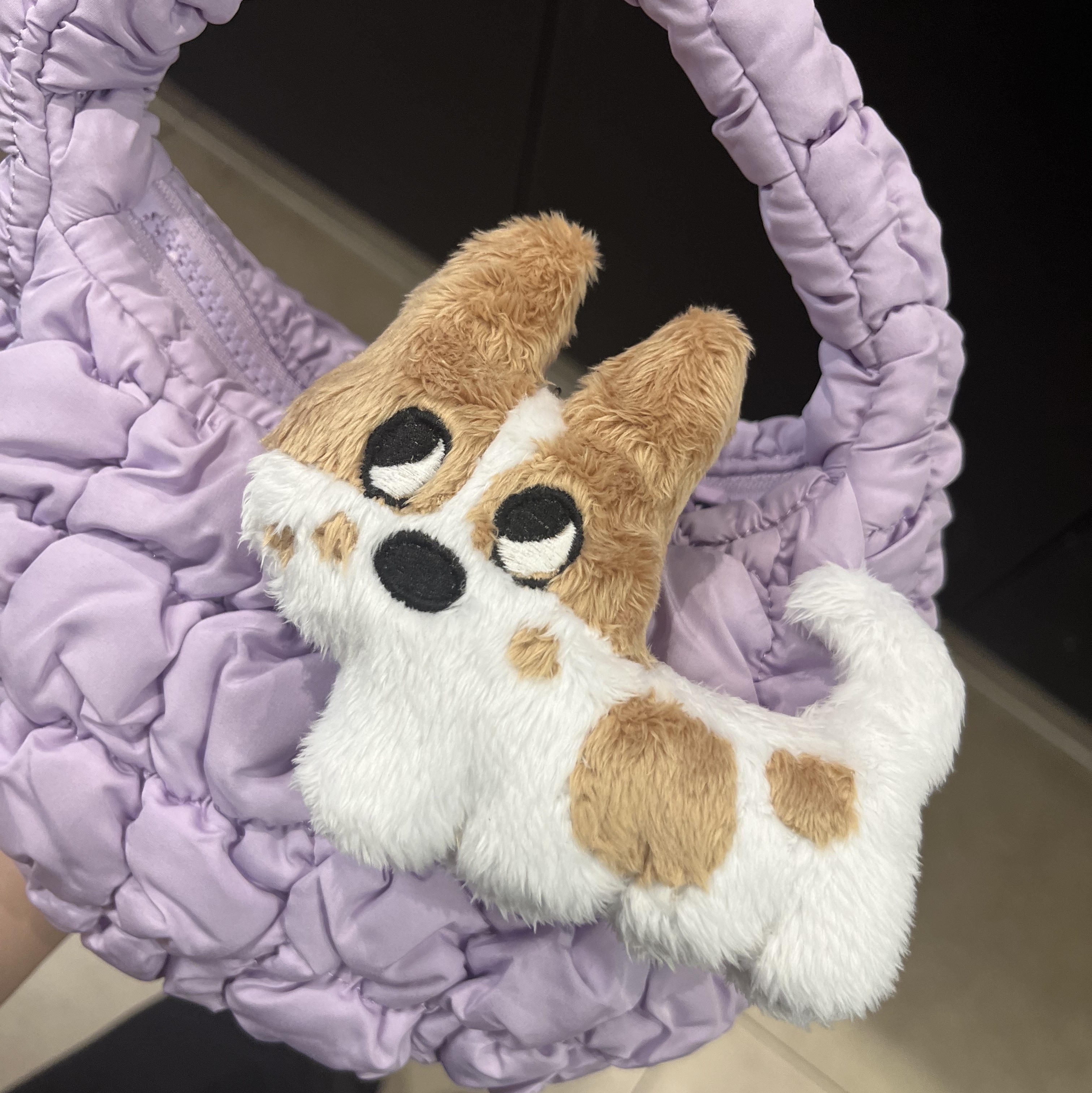 COS Quilted Micro Bag Purple 착용 스타일