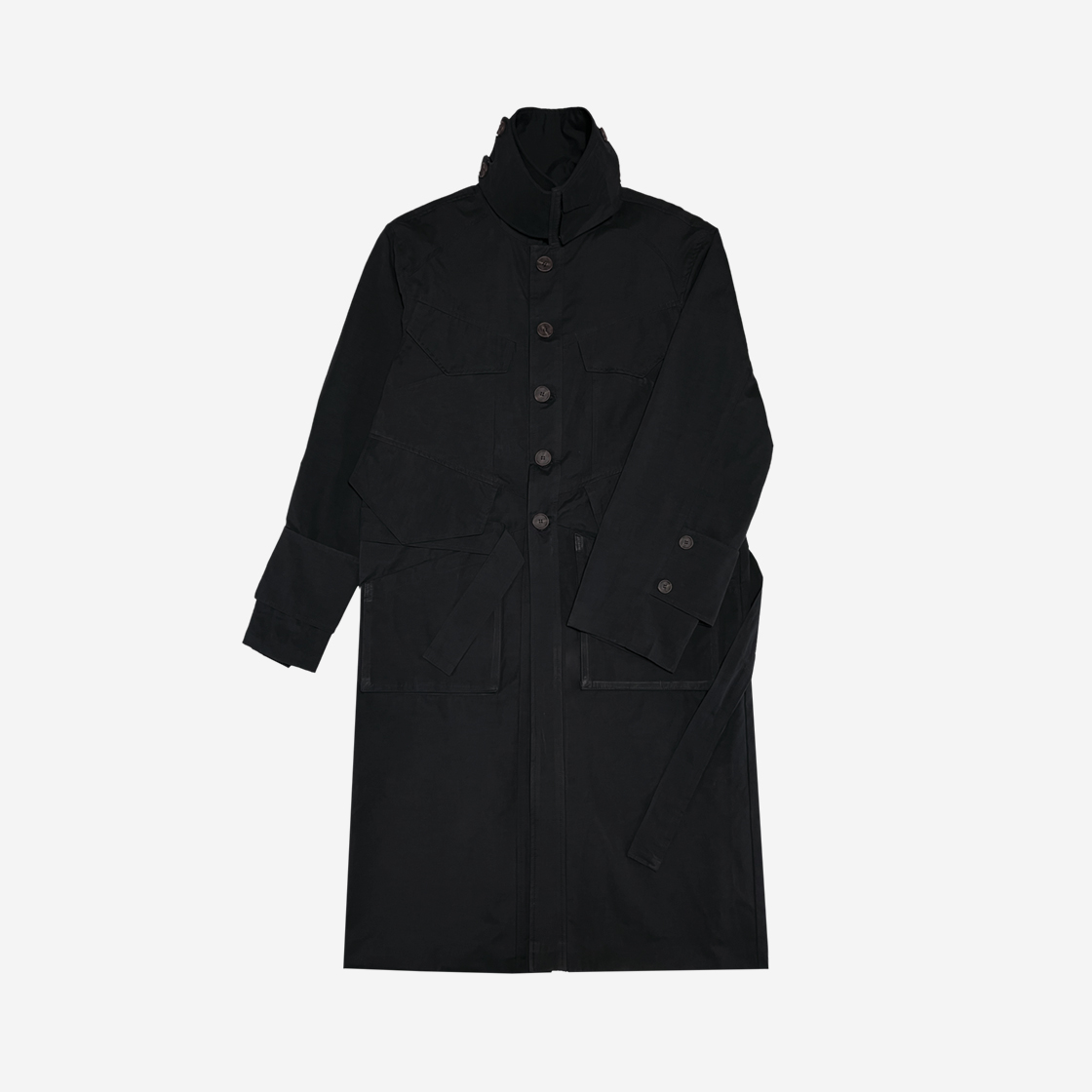 5588222 Full of Ssun Multipocket Trench Coat Black