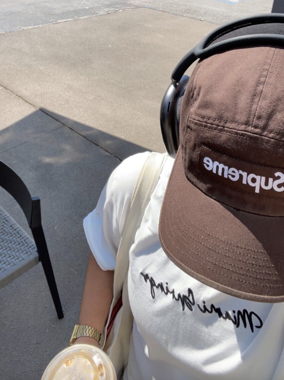 Supreme Gradient Box Logo New Era Brown - 23SS, Supreme Glow Ripstop Camp Cap Brown - 22FW 착용 스타일 - 3