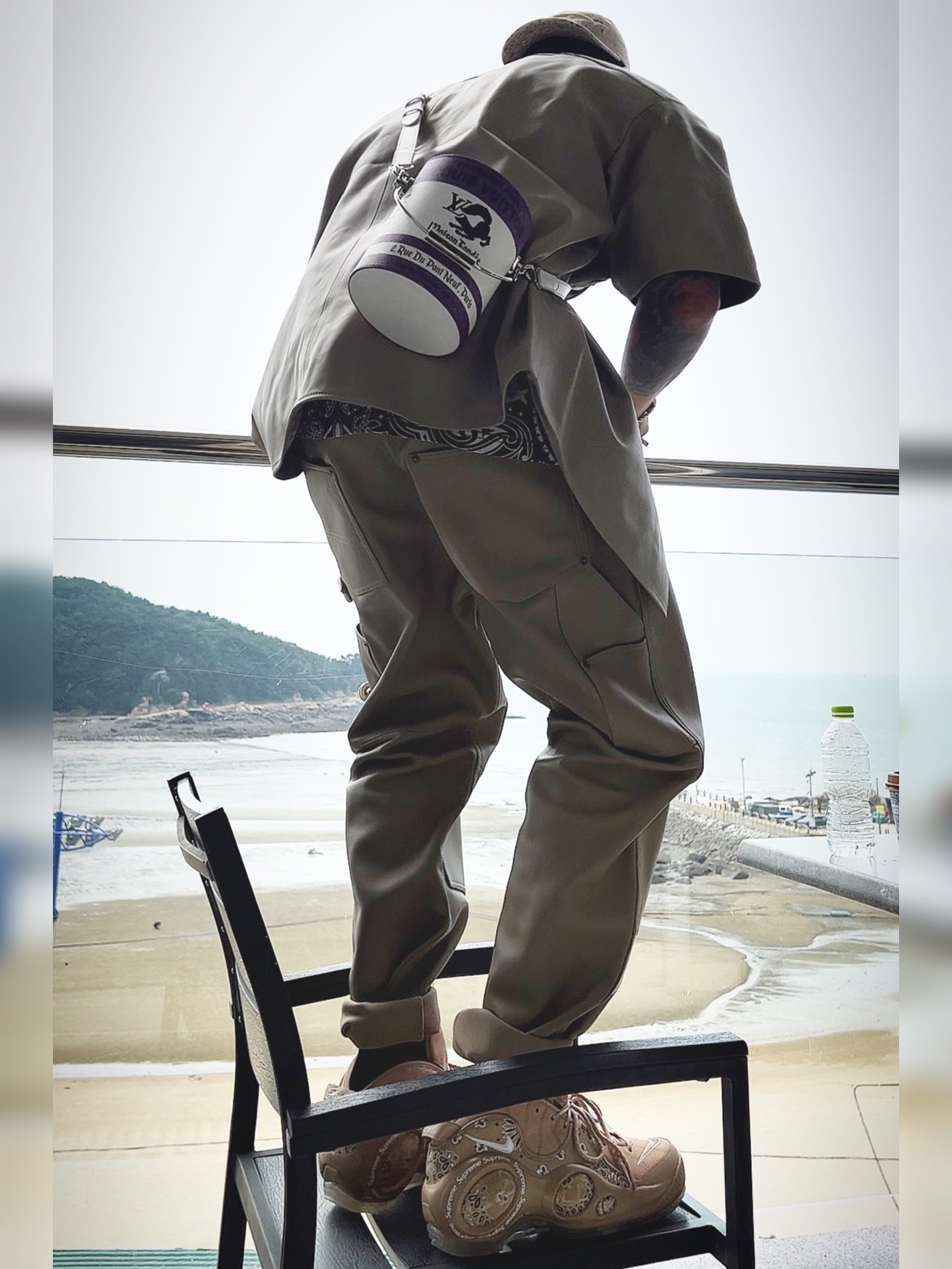 Supreme Bandana Camp Cap Tan - 21SS, Nike x Supreme Air Zoom Flight 95 SP Hemp 착용 스타일 - 1