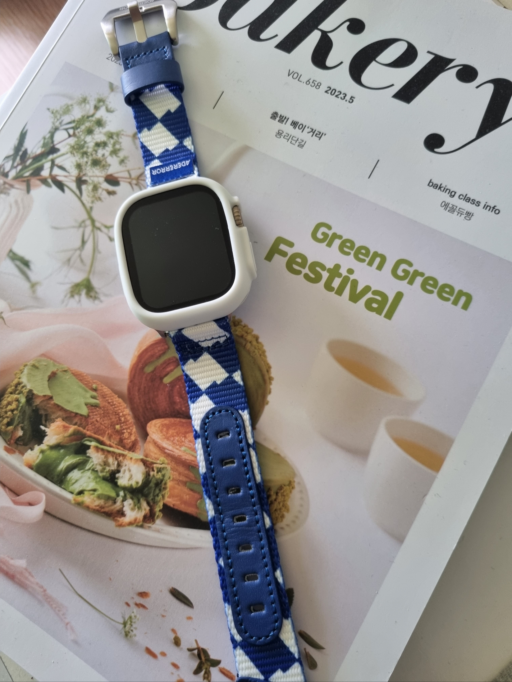 Ader Error Tenit Watch Strap Z-Blue 착용 스타일