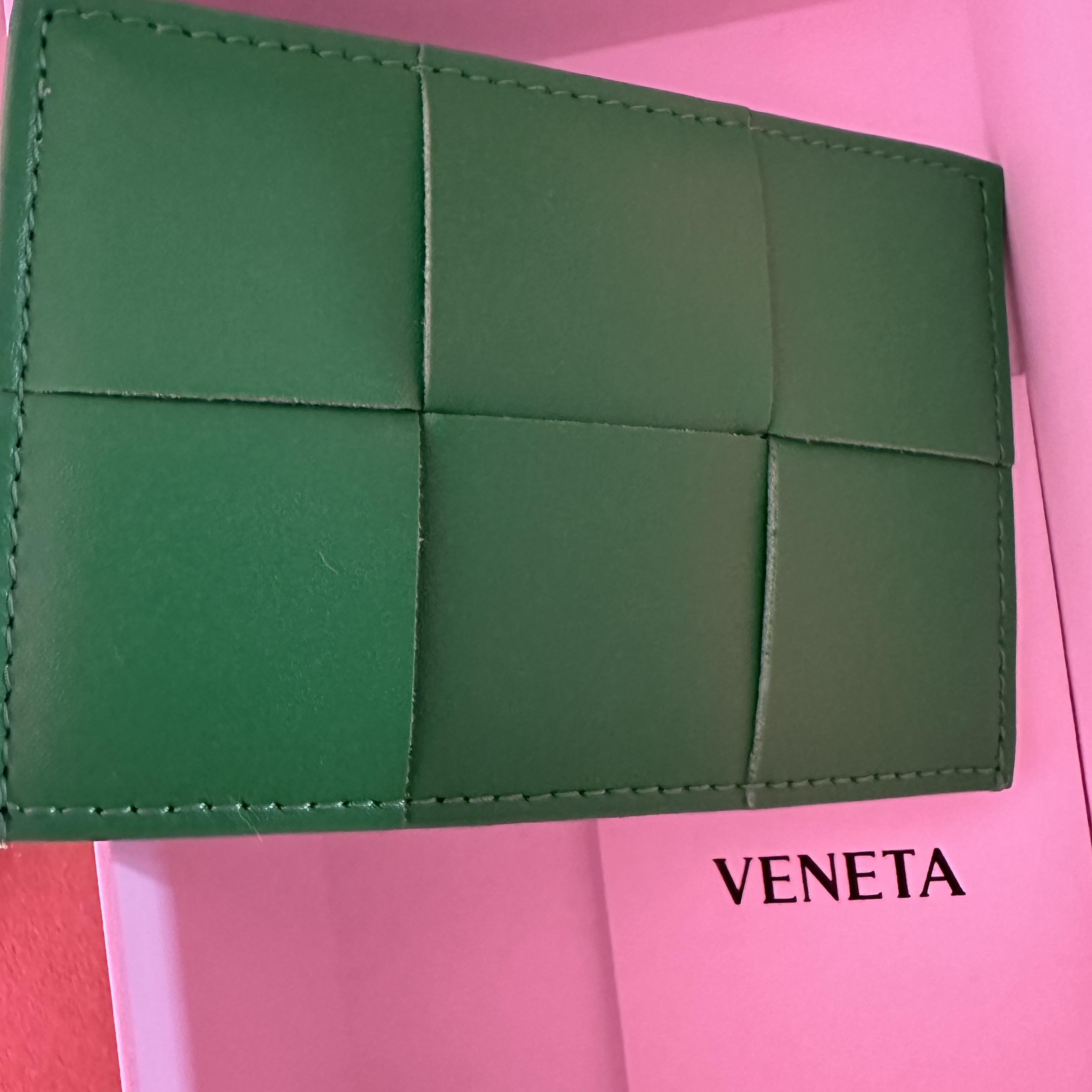 Bottega Veneta Credit Card Case Calfskin Parakeet 착용 스타일