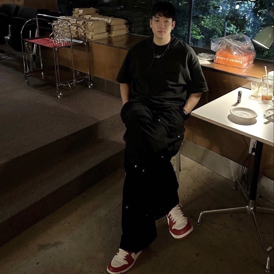 Etce Gardner Pants Black 착용 스타일