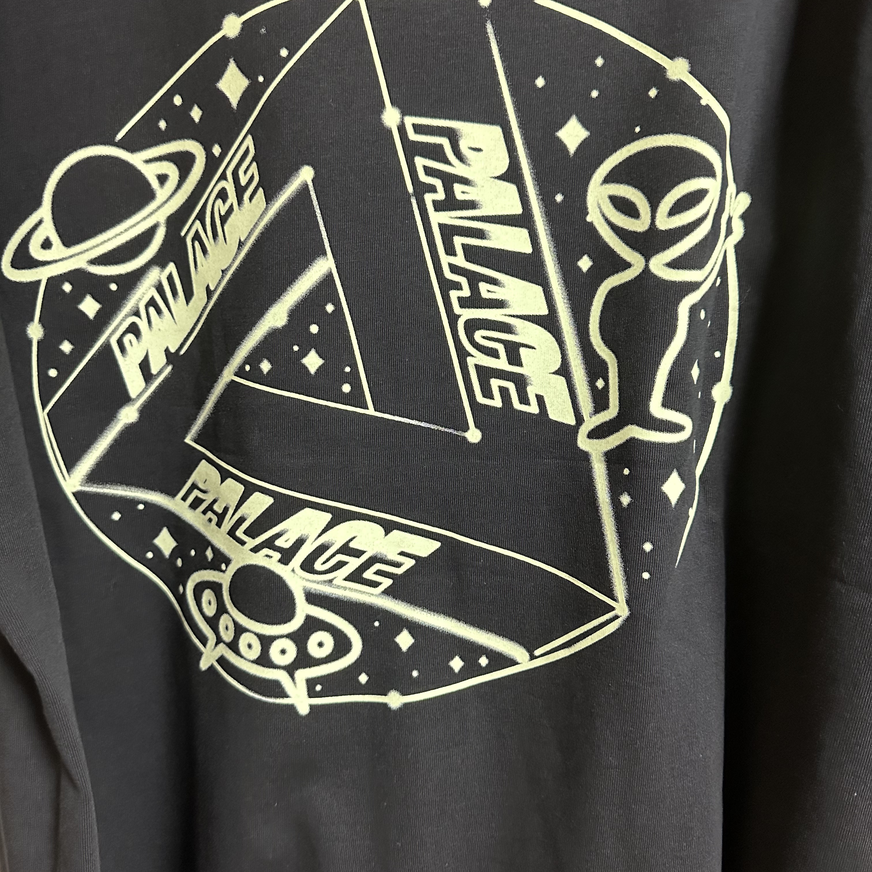 Palace Space Cadet T-Shirt Black - 22SS 착용 스타일 - 2