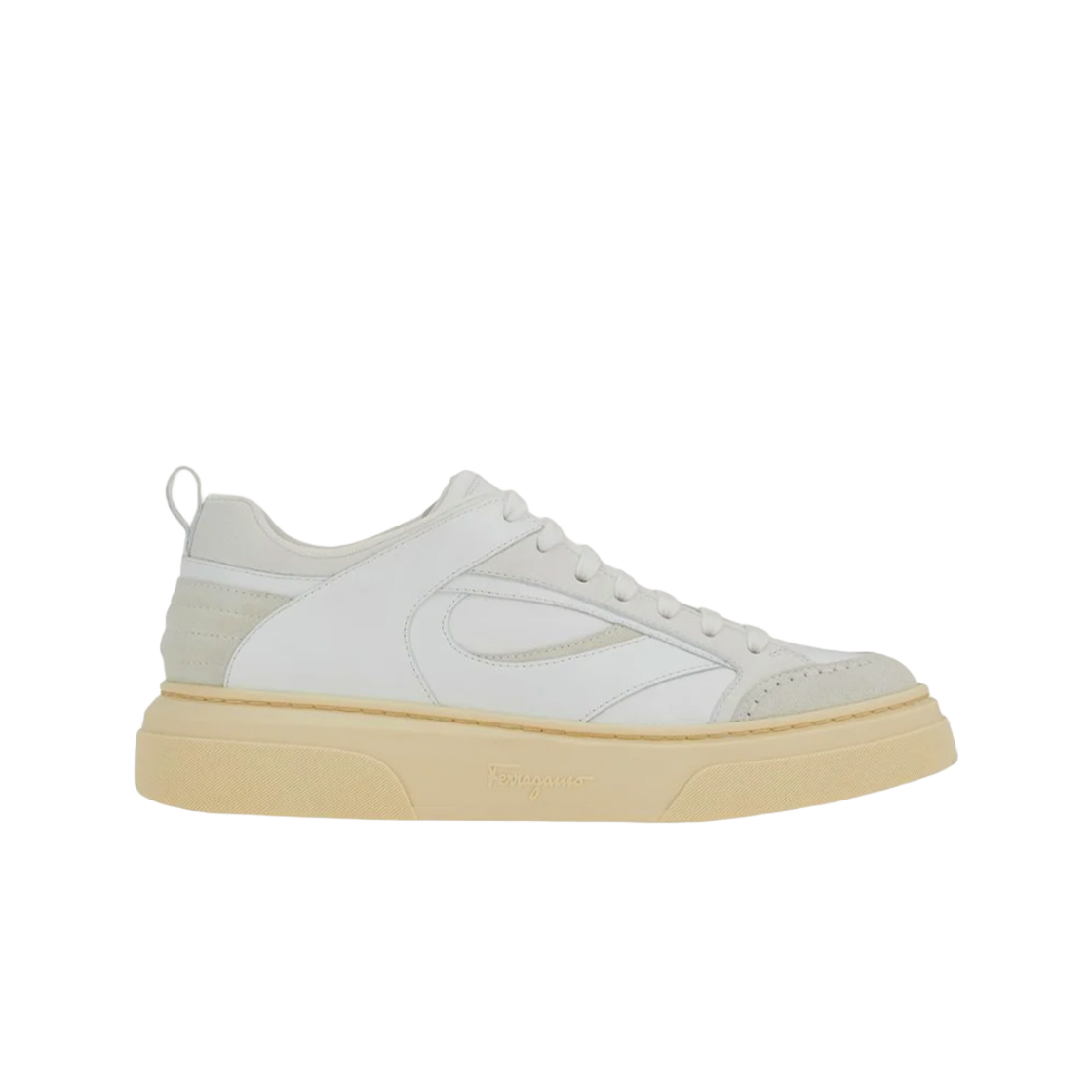 페라가모 쉐이프 인서트 스니커즈 옵틱 화이트(Ferragamo Sneakers with Shaped Inserts Optic White) - 1