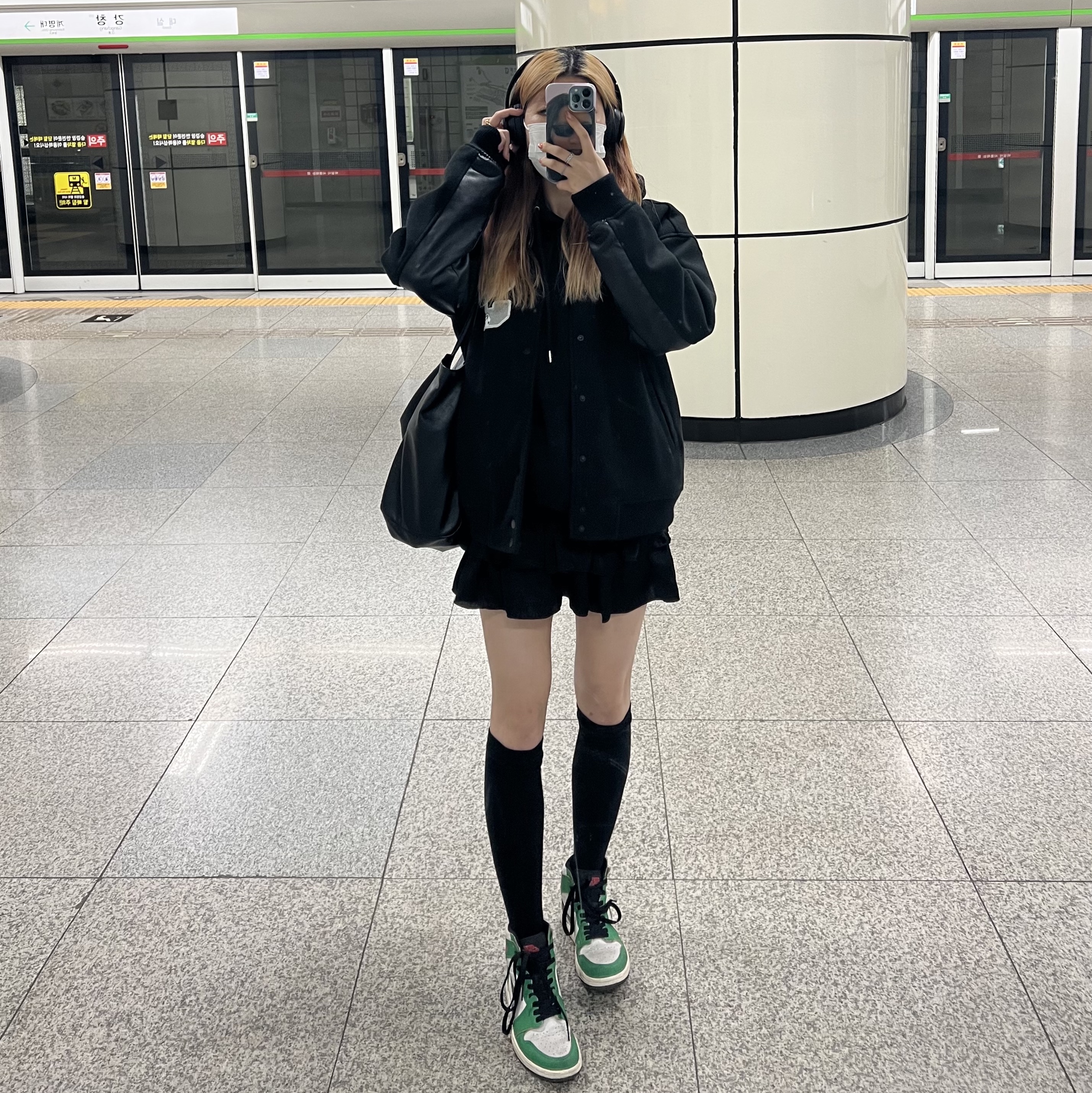 (W) Jordan 1 Retro High OG Lucky Green 착용 스타일