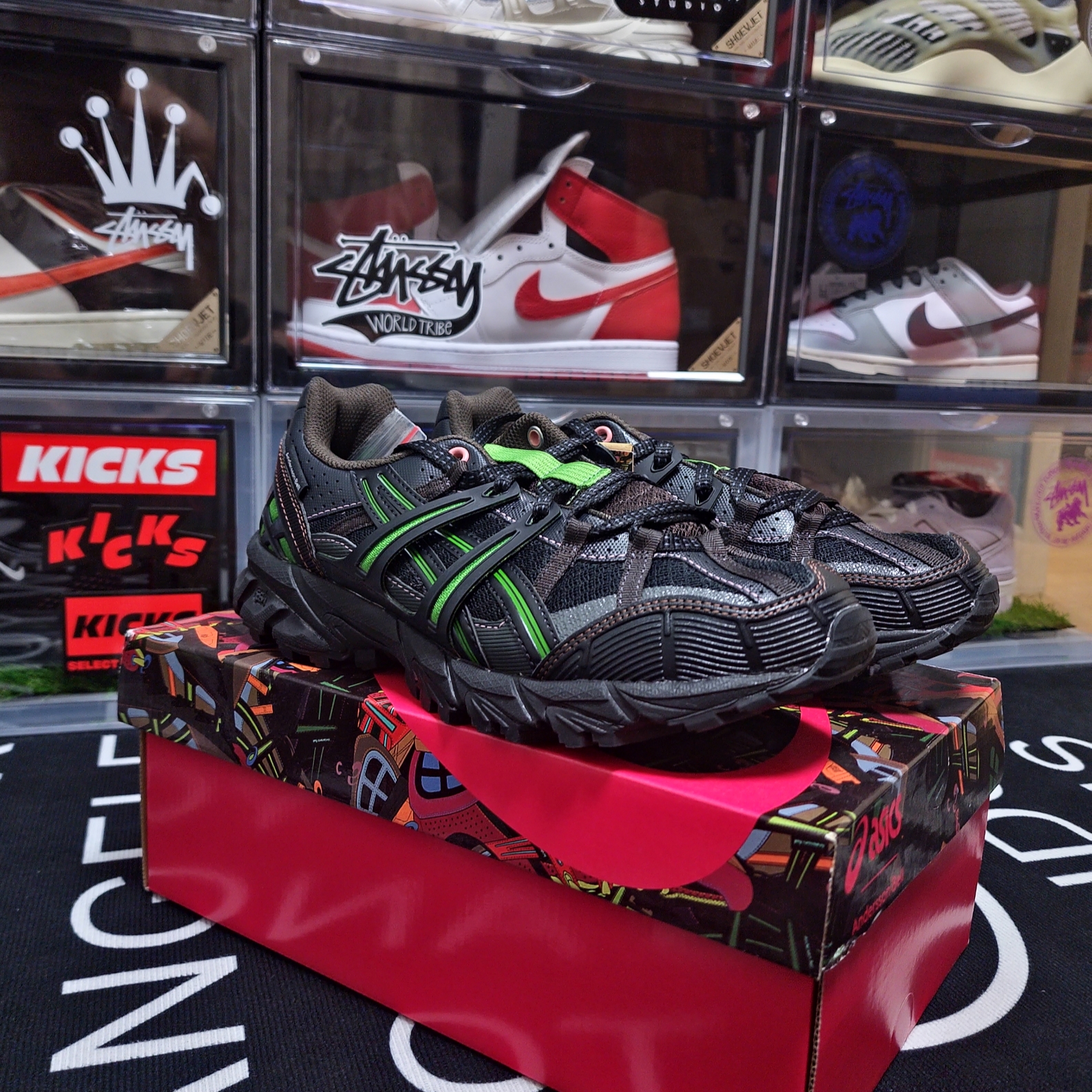 Asics x Andersson Bell Gel-Sonoma 15-50 Black Green 착용 스타일