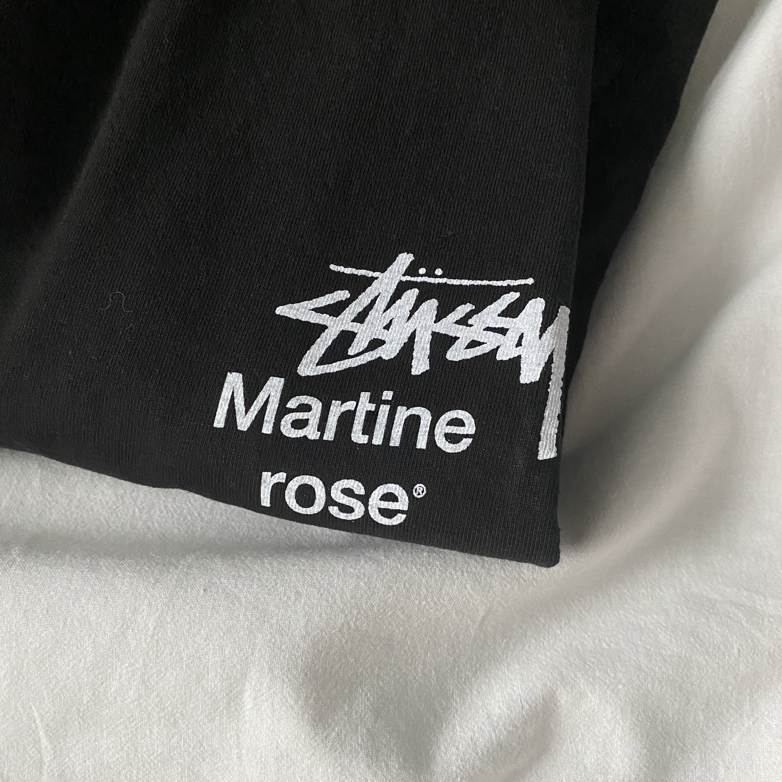 Stussy x Martine Rose Collage Pigment Dyed T-Shirt Black 착용 스타일