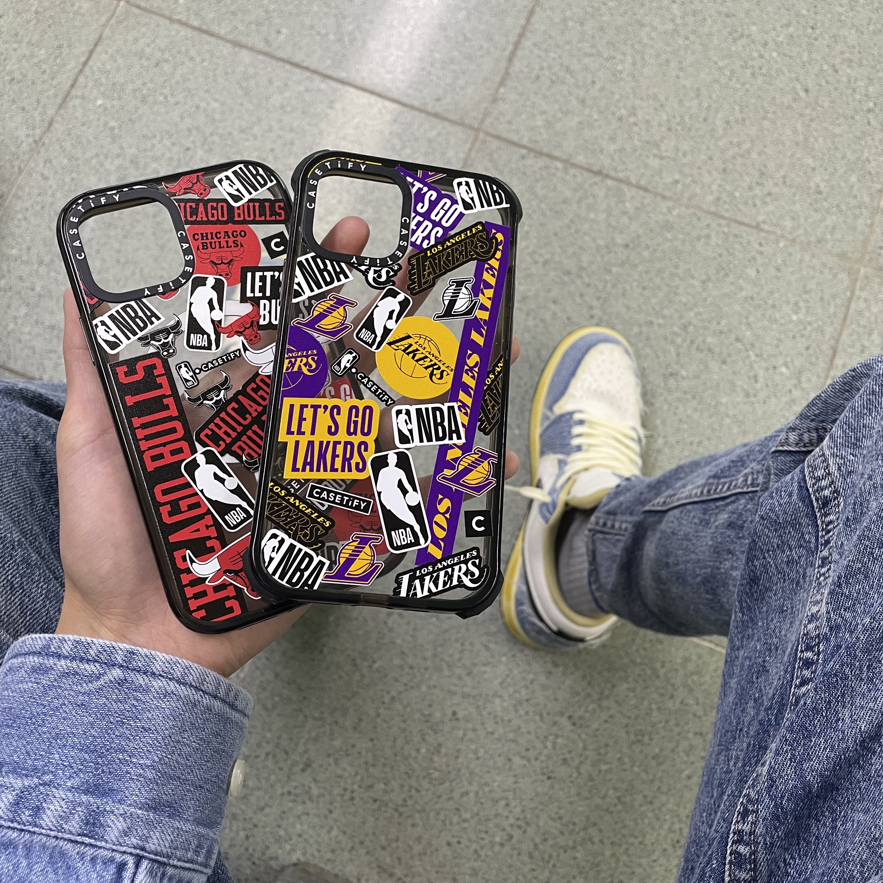 Jordan 1 Low World Make Japan, Casetify x NBA iPhone Lakers Mania Case Clear Black 착용 스타일
