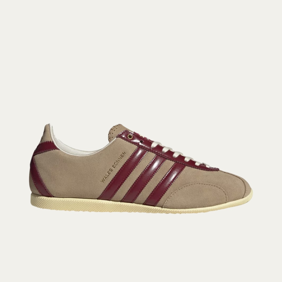 Adidas x Wales Bonner Japan Shoes Cardboard Burgundy 착용 스타일