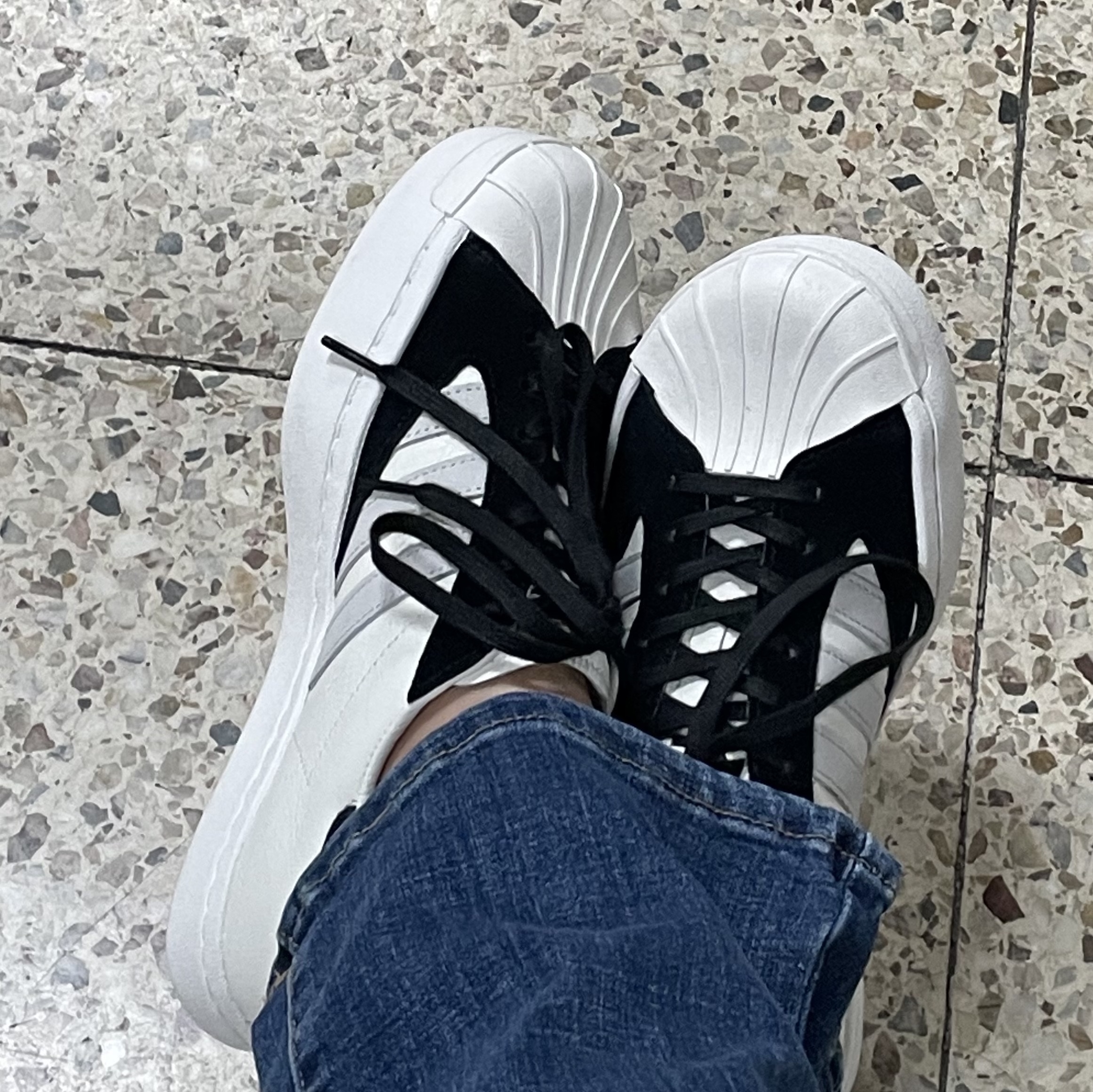 Y-3 Yohji Star White 착용 스타일