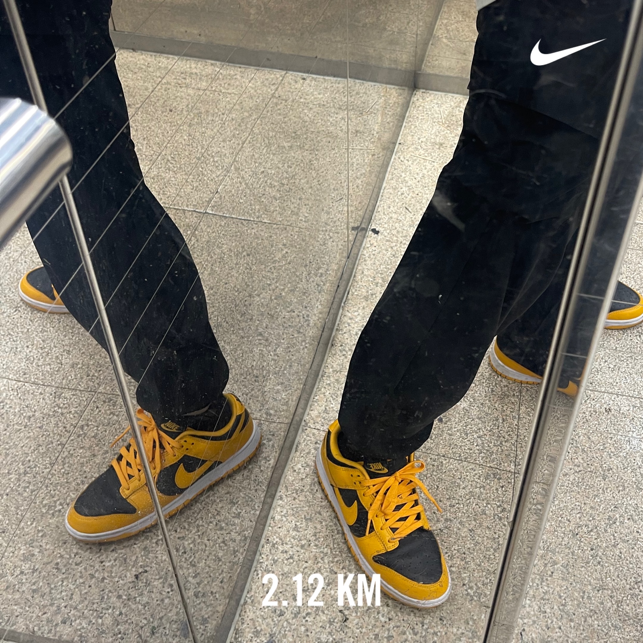 Nike Dunk Low Retro Championship Goldenrod 착용 스타일