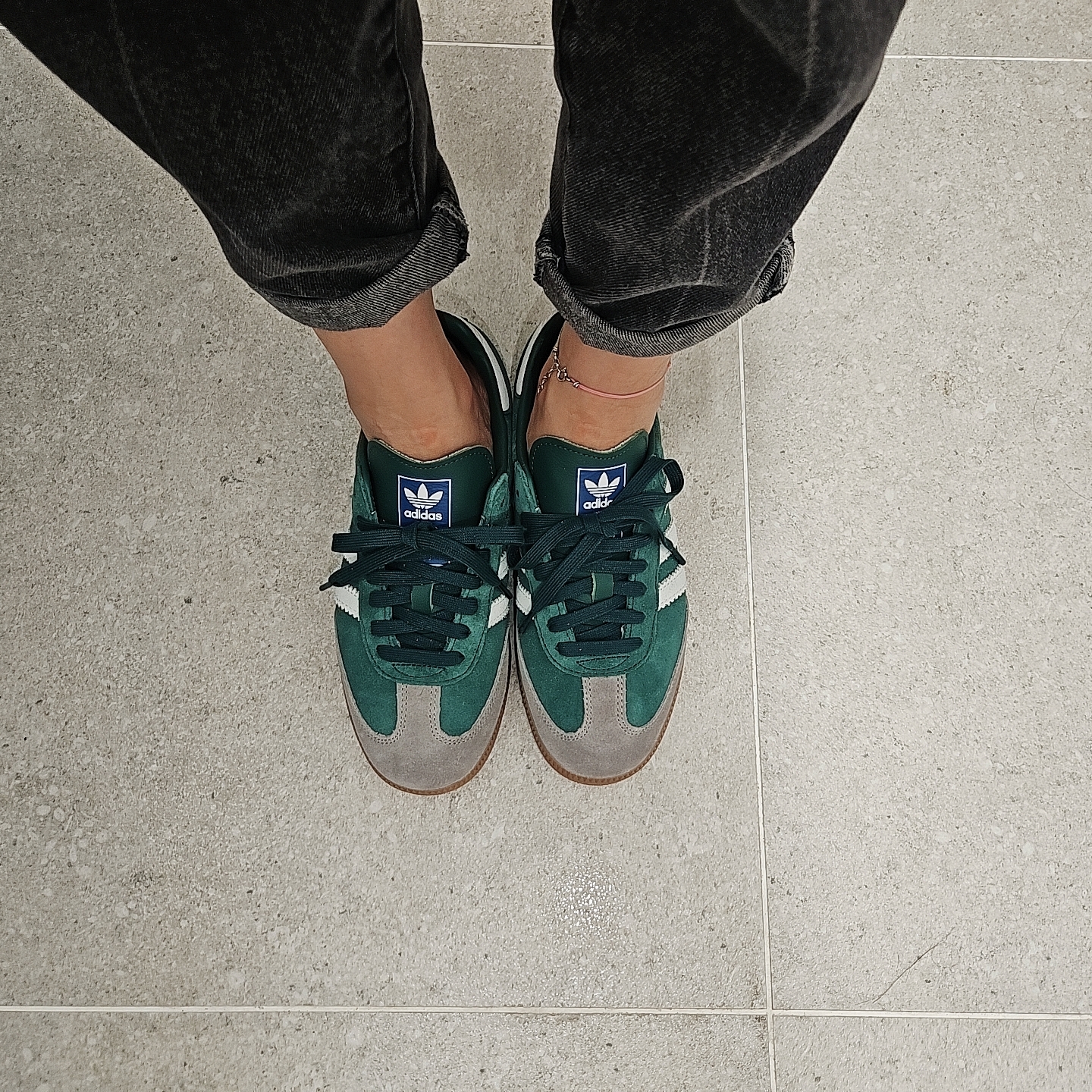 Adidas Samba OG Collegiate Green Gum 착용 스타일