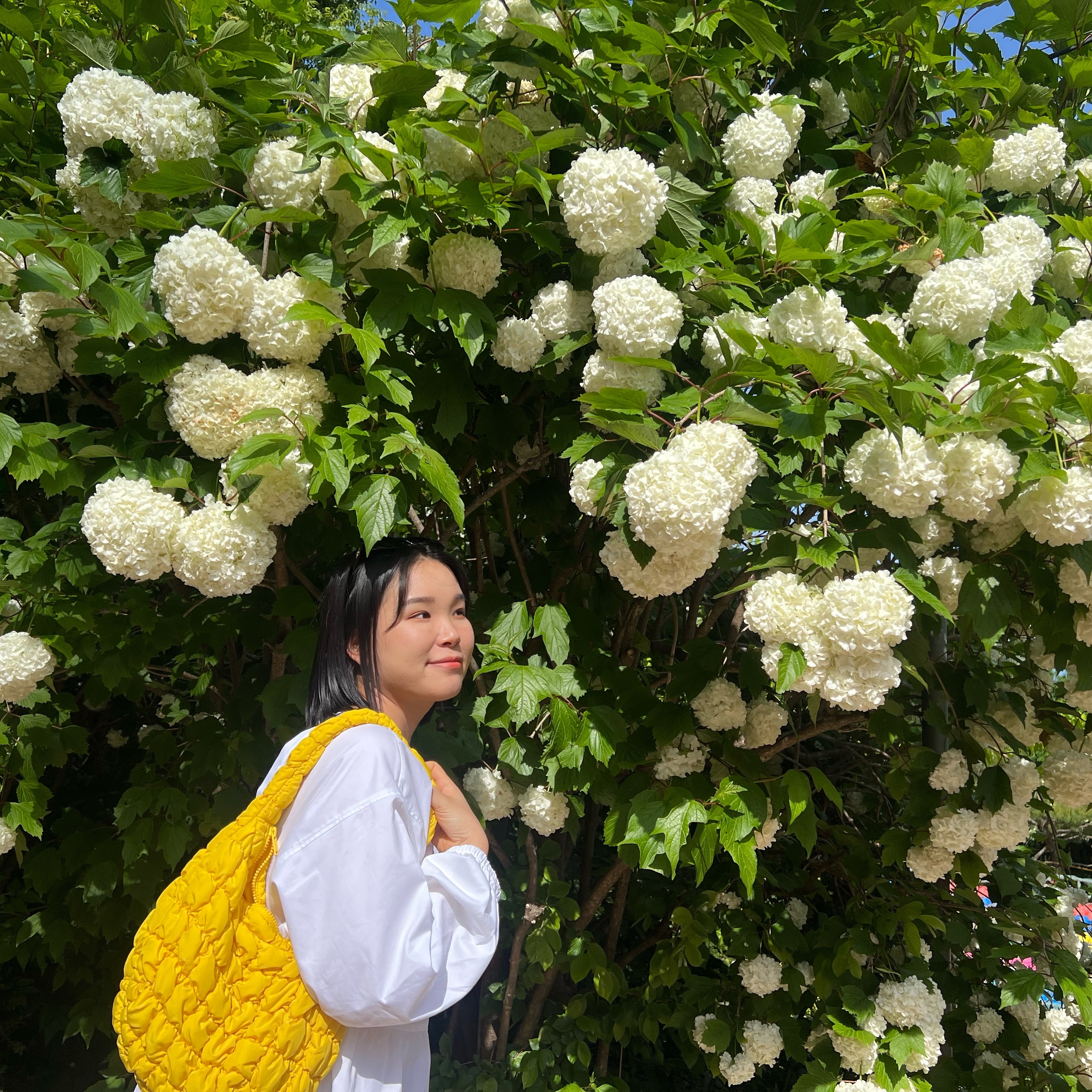 COS Quilted Mini Bag Yellow 착용 스타일 - 1