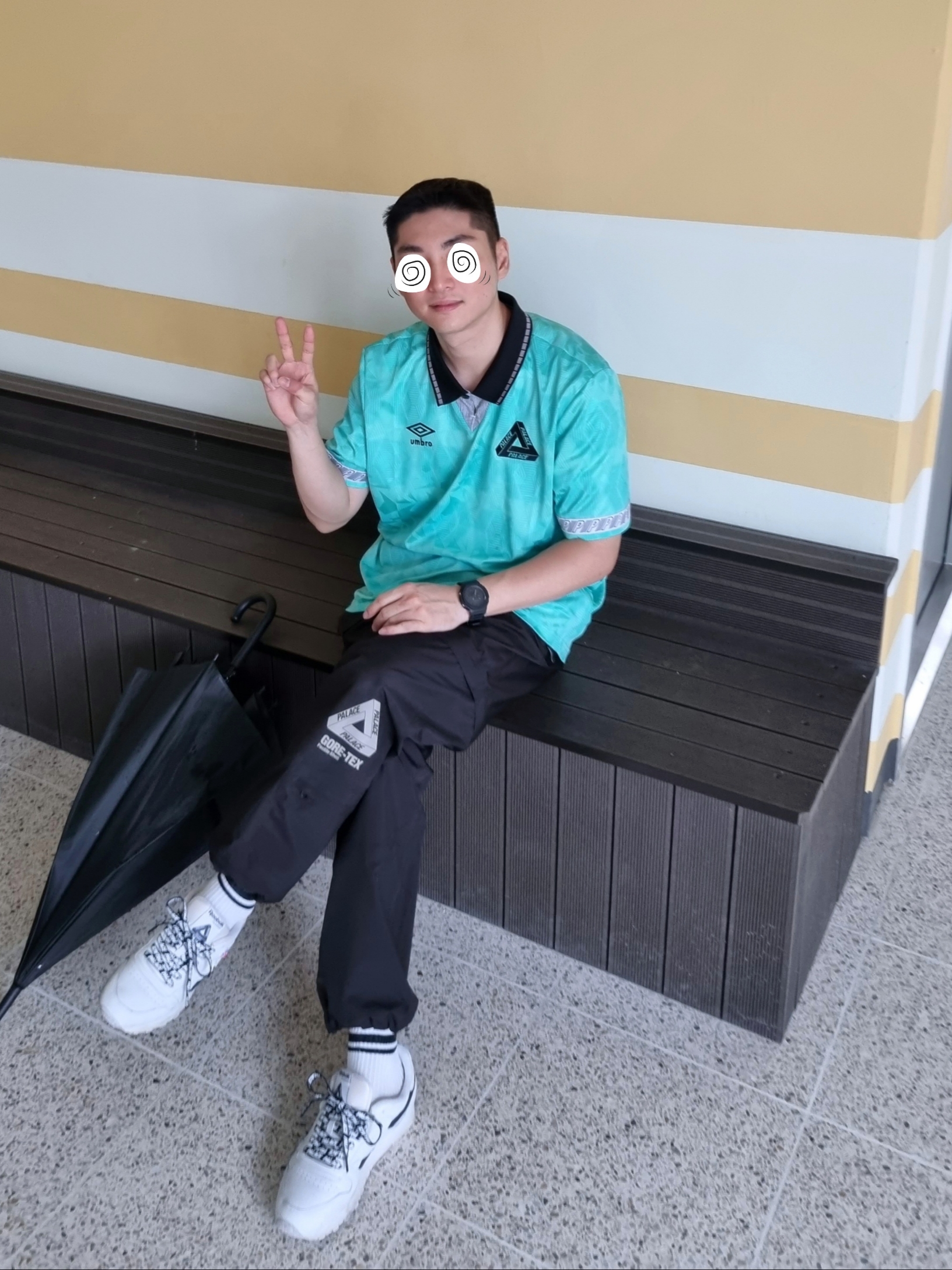 Palace x Umbro Classic Jersey Florida Keys - 22FW 착용 스타일