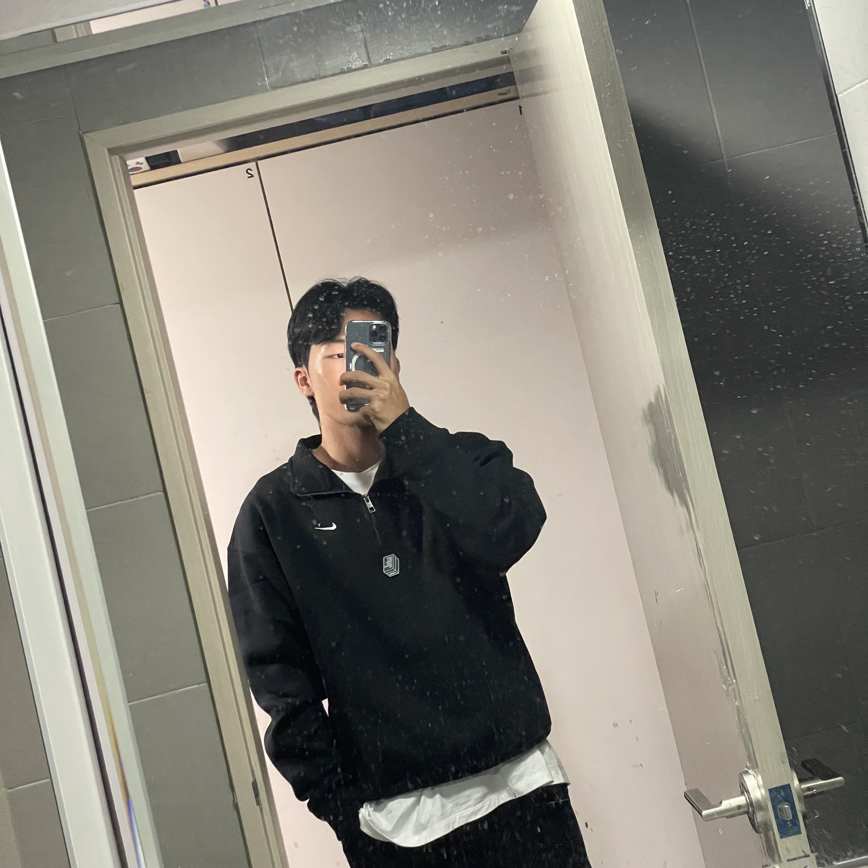 Nike NRG Solo Swoosh Heavy Weight BB Quarter Zip Top Black - Asia 착용 스타일