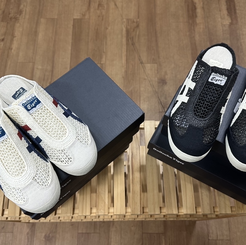 Onitsuka Tiger Mexico 66 Sabot Cream Mako Blue 착용 스타일