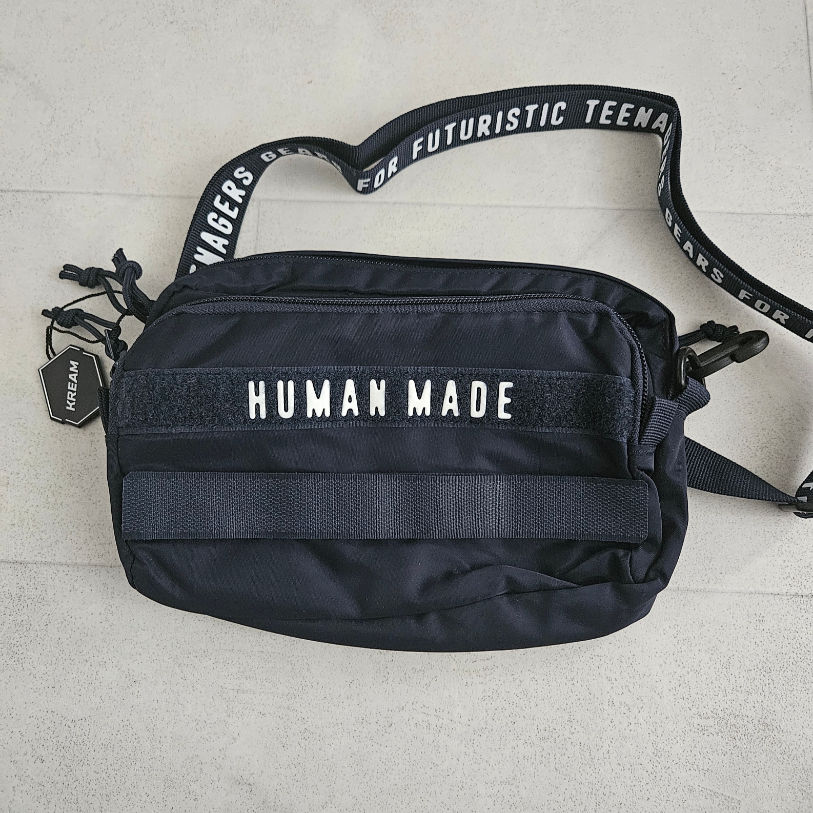 Human Made Military Pouch #1 Navy 착용 스타일 - 2