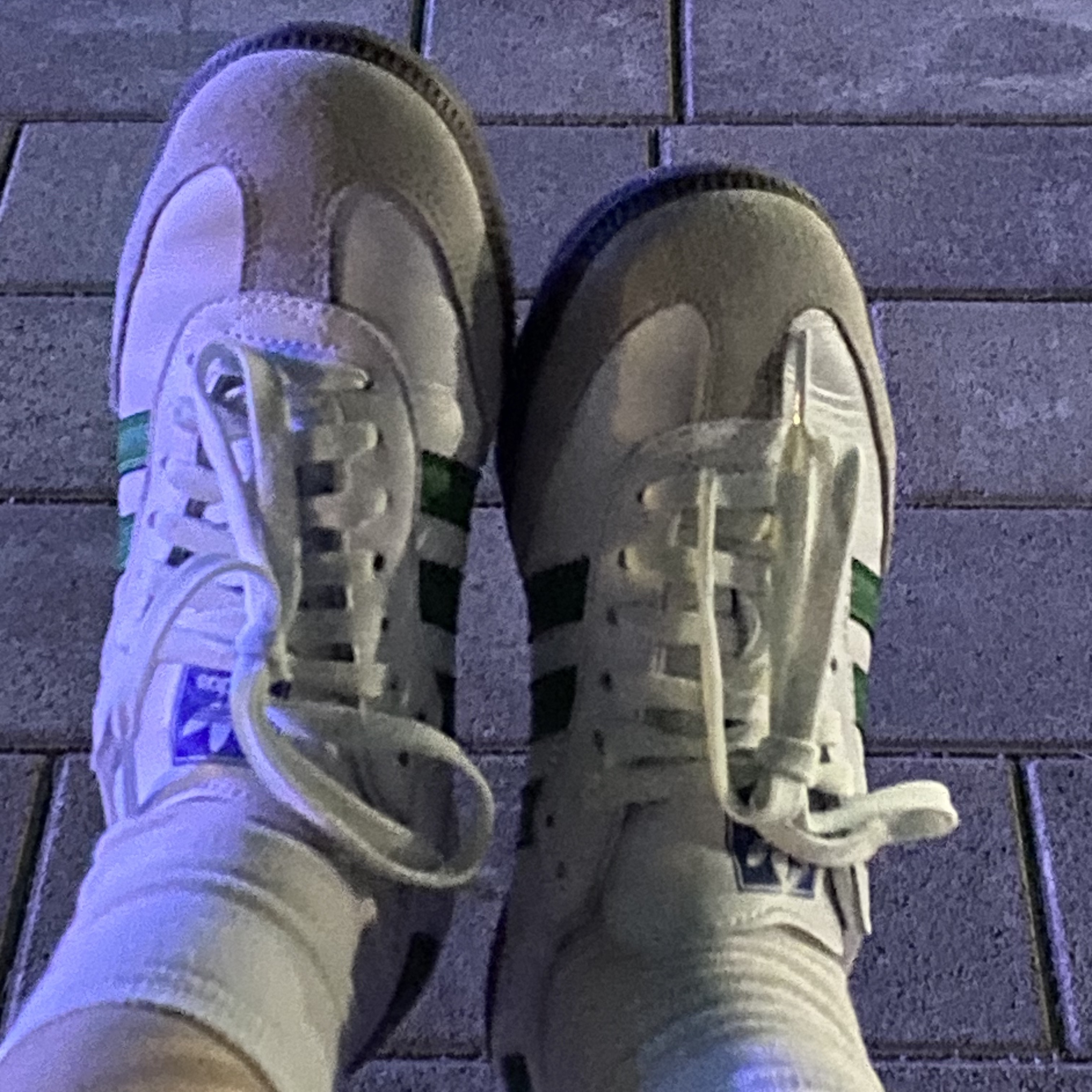 Adidas Samba OG White Green 착용 스타일