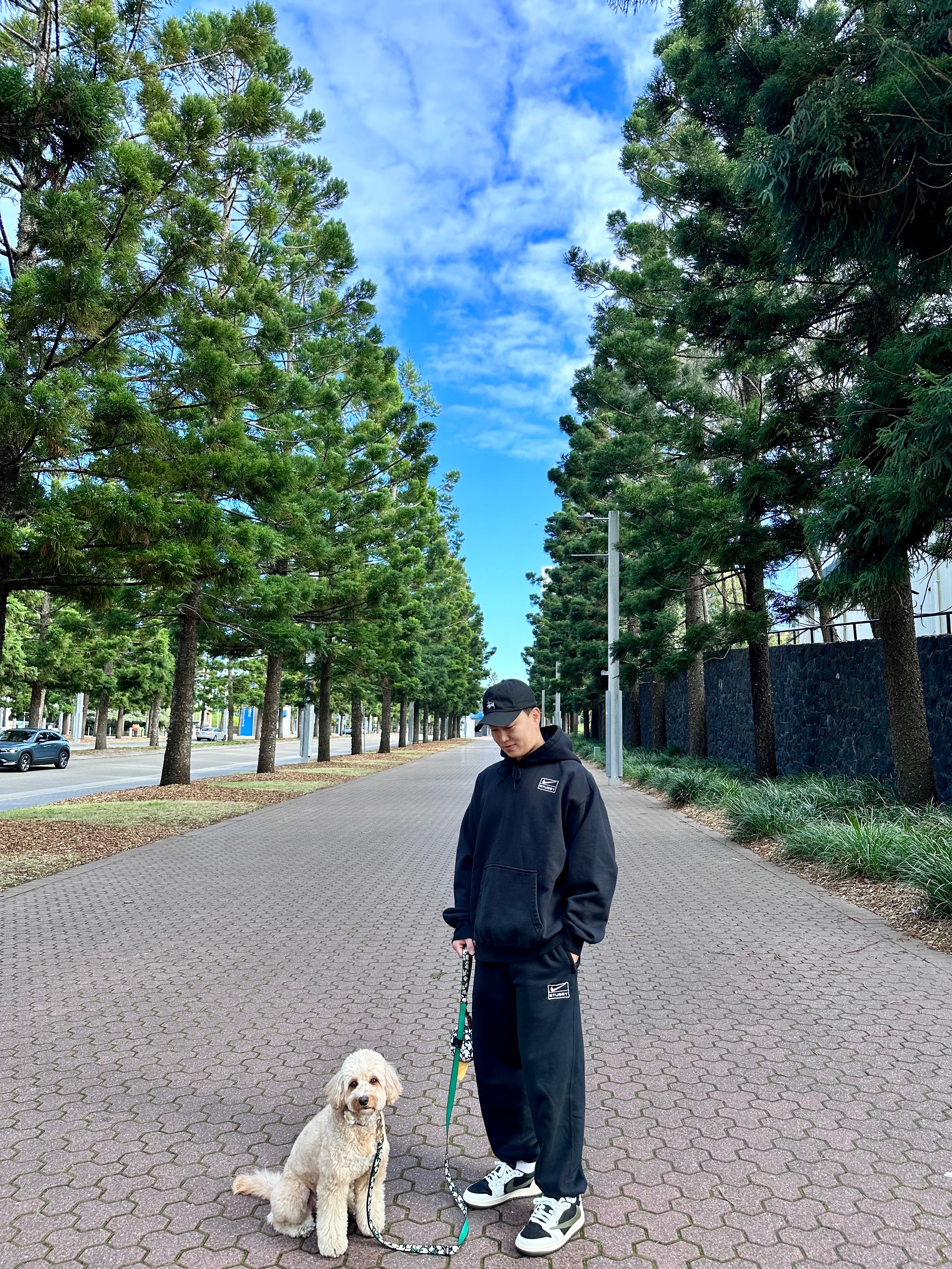 Nike x Stussy NRG RA Washed Pullover Hoodie Black (DN4028-010), Nike x Stussy NRG Washed Fleece Pants Black (DO5296-010) 착용 스타일 - 2