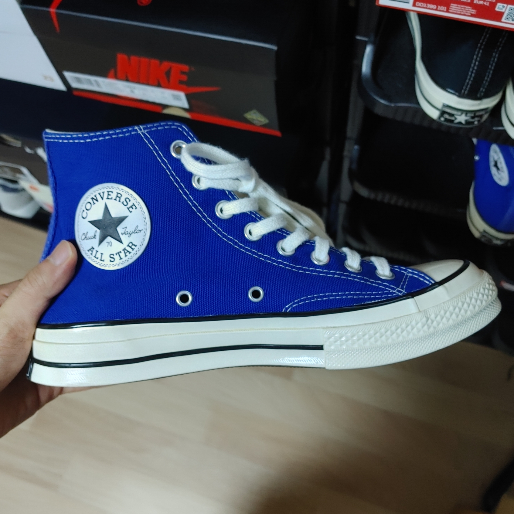 Converse Chuck 70 High Rush Blue 착용 스타일