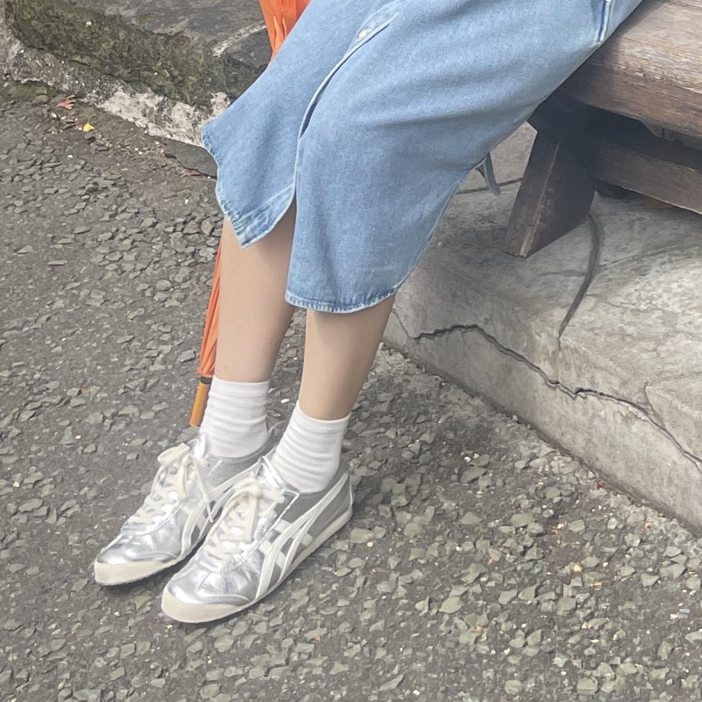 Onitsuka Tiger Mexico 66 White Silver 착용 스타일 - 2