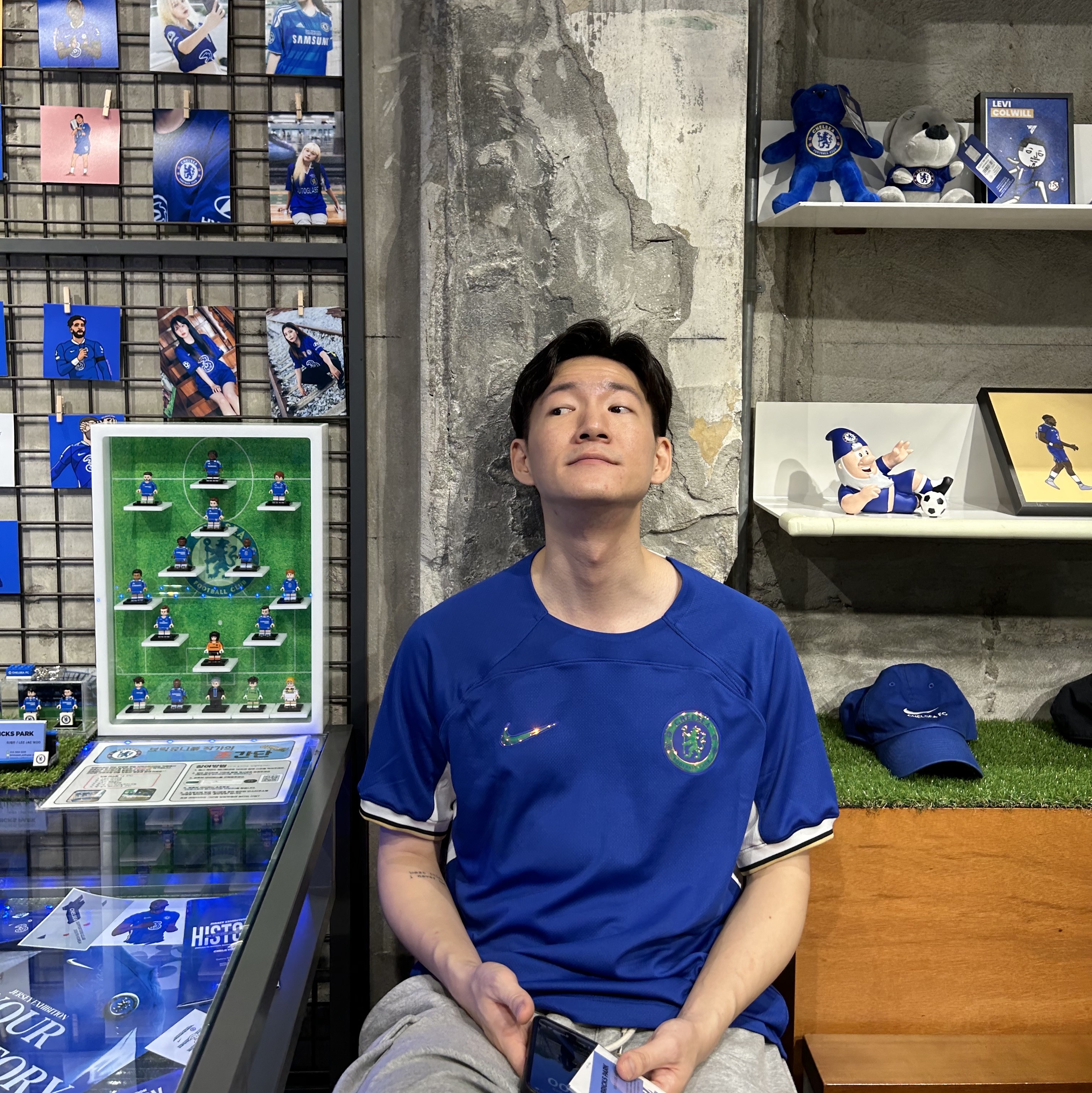 Nike Chelsea FC 2023/24 Stadium Home Dri-Fit Jersey Rush Blue (Non Marking & Non Sponser Ver.) 착용 스타일