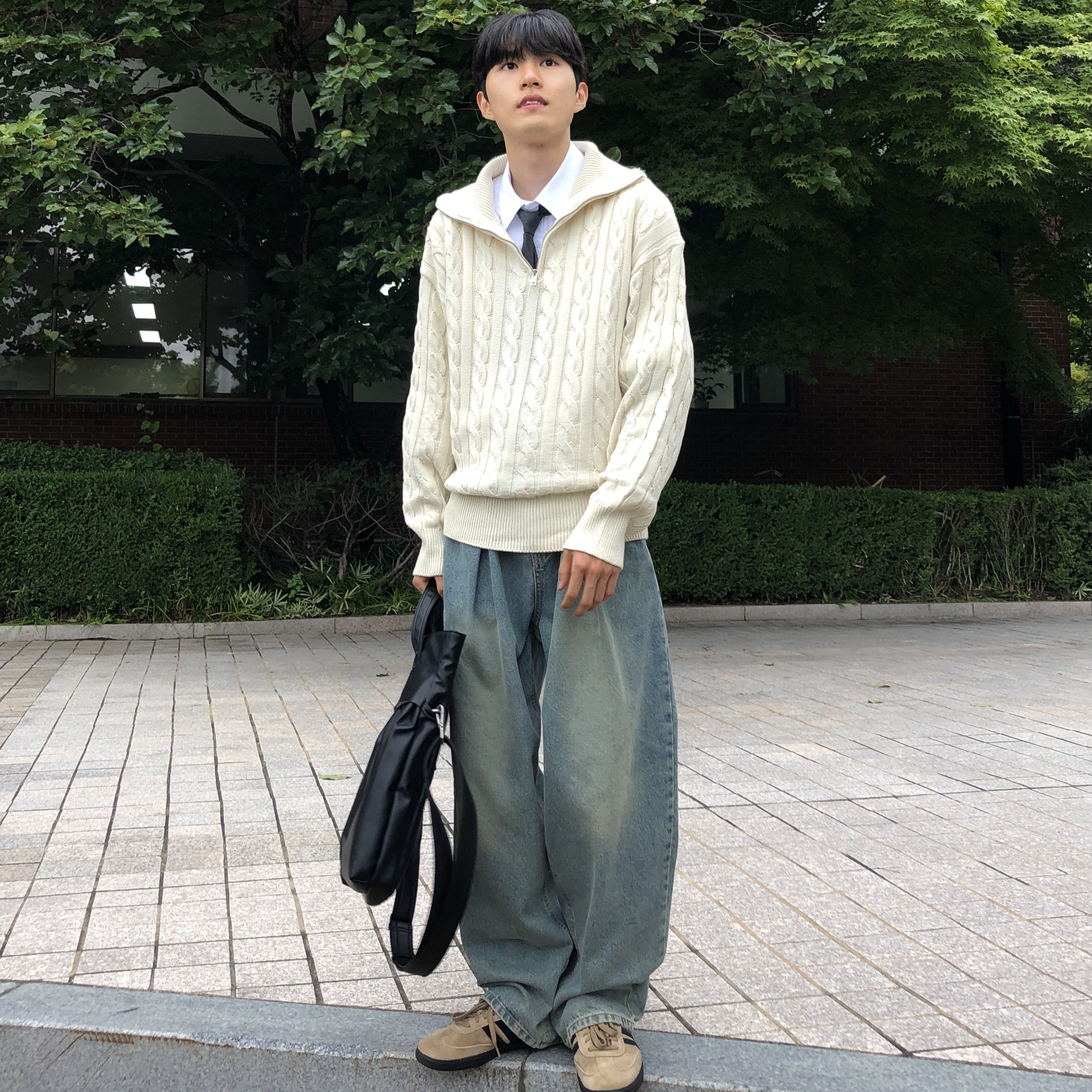 Adidas Samba ADV Cardboard 착용 스타일 - 1