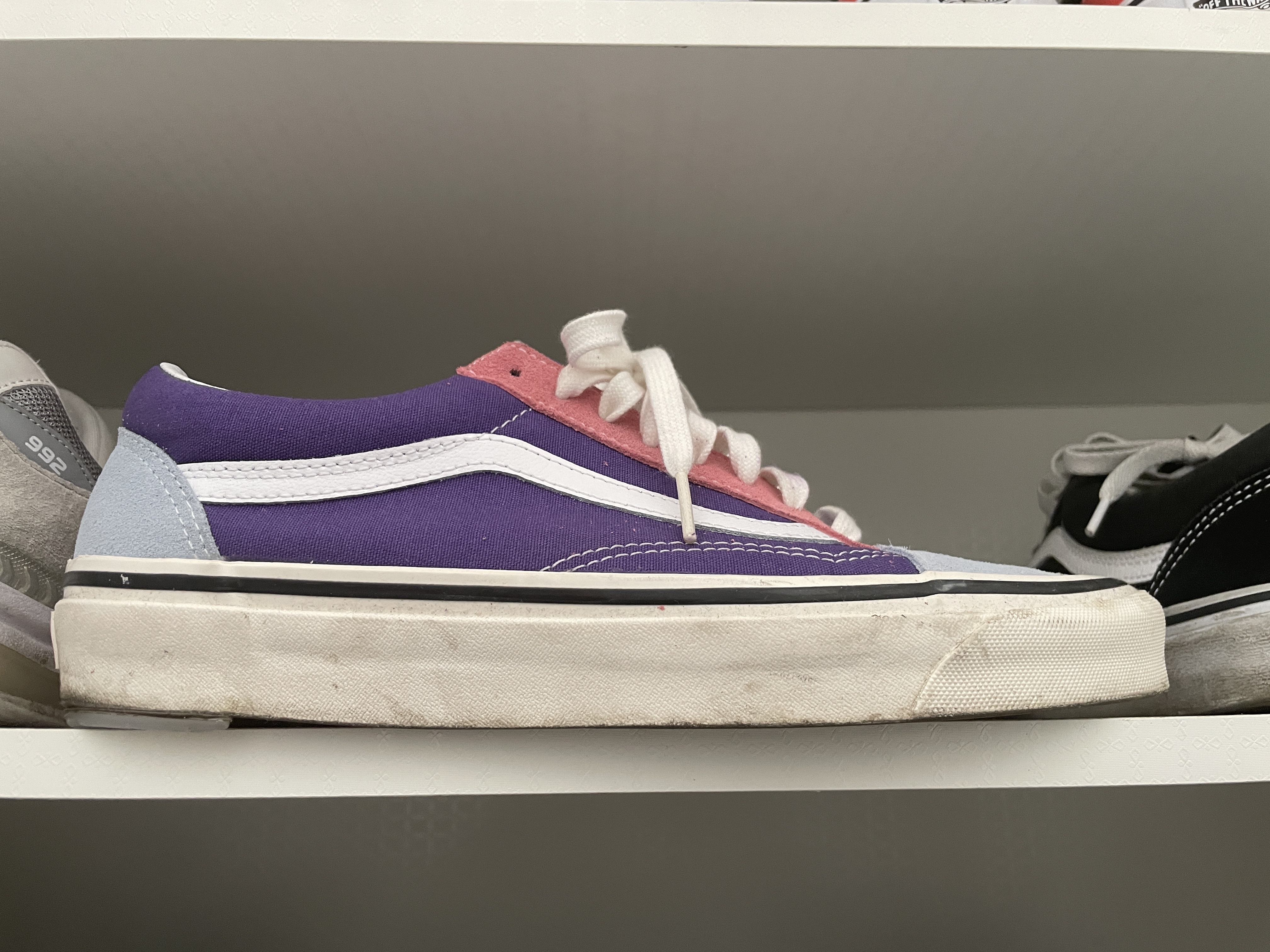 Vans Old Skool 36 DX Anaheim Factory Light Blue Purple 착용 스타일