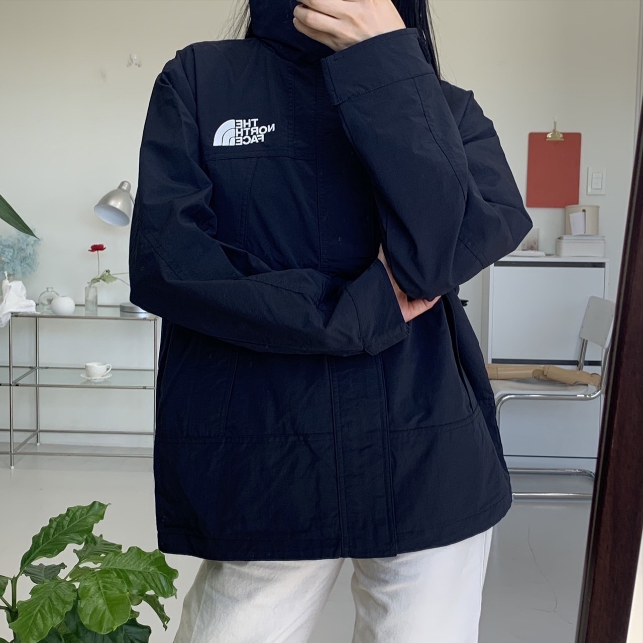 The North Face Go Mountain Jacket Black 착용 스타일