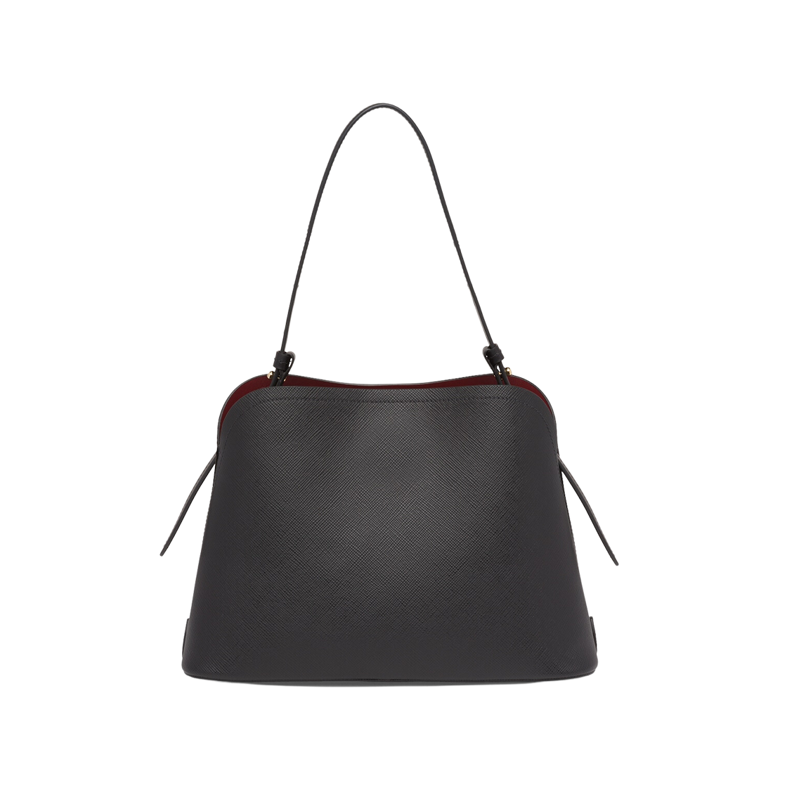 Prada Saffiano Leather Prada Matinee Bag Black Cerise 상세 이미지 2