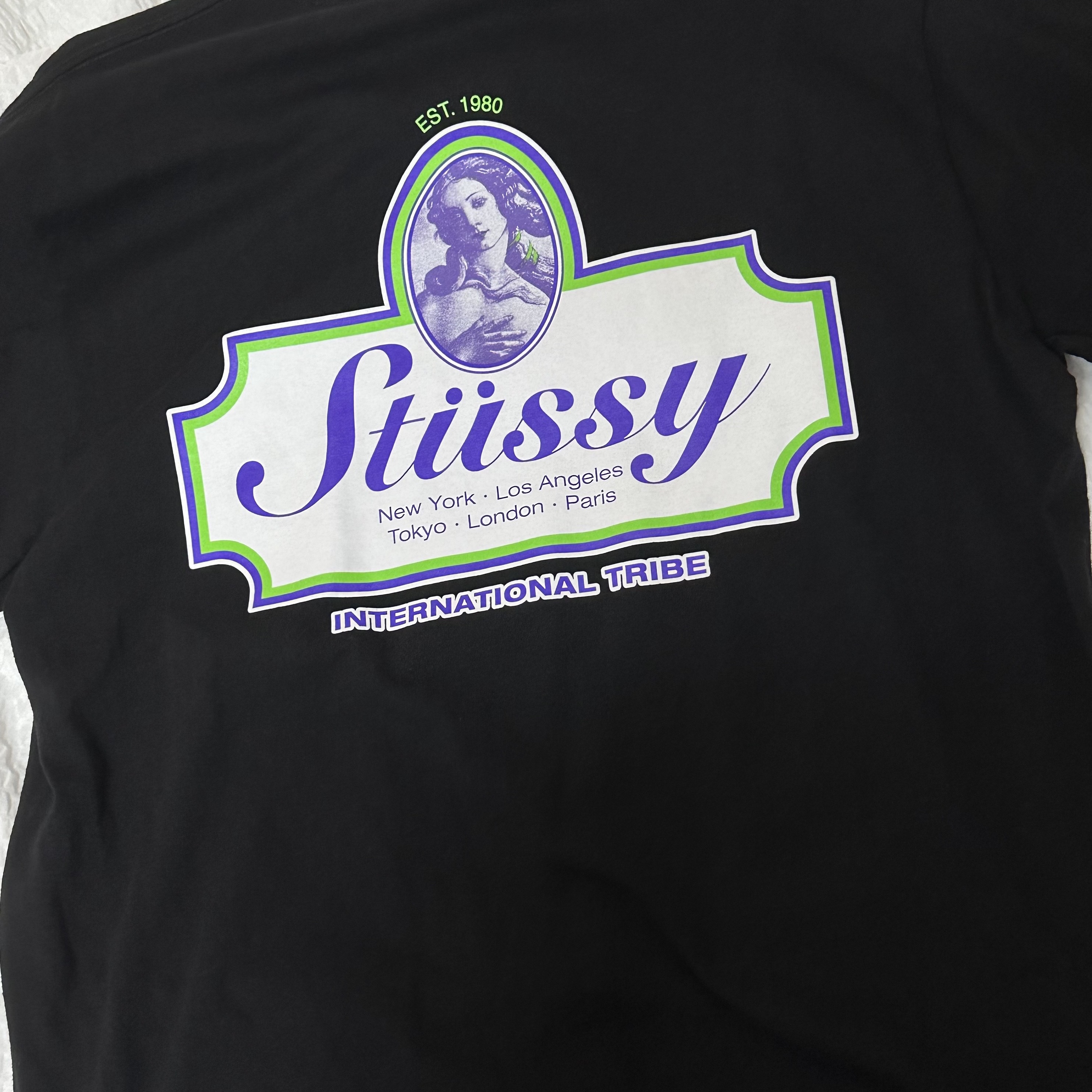 Stussy Authentic T-Shirt Black 착용 스타일