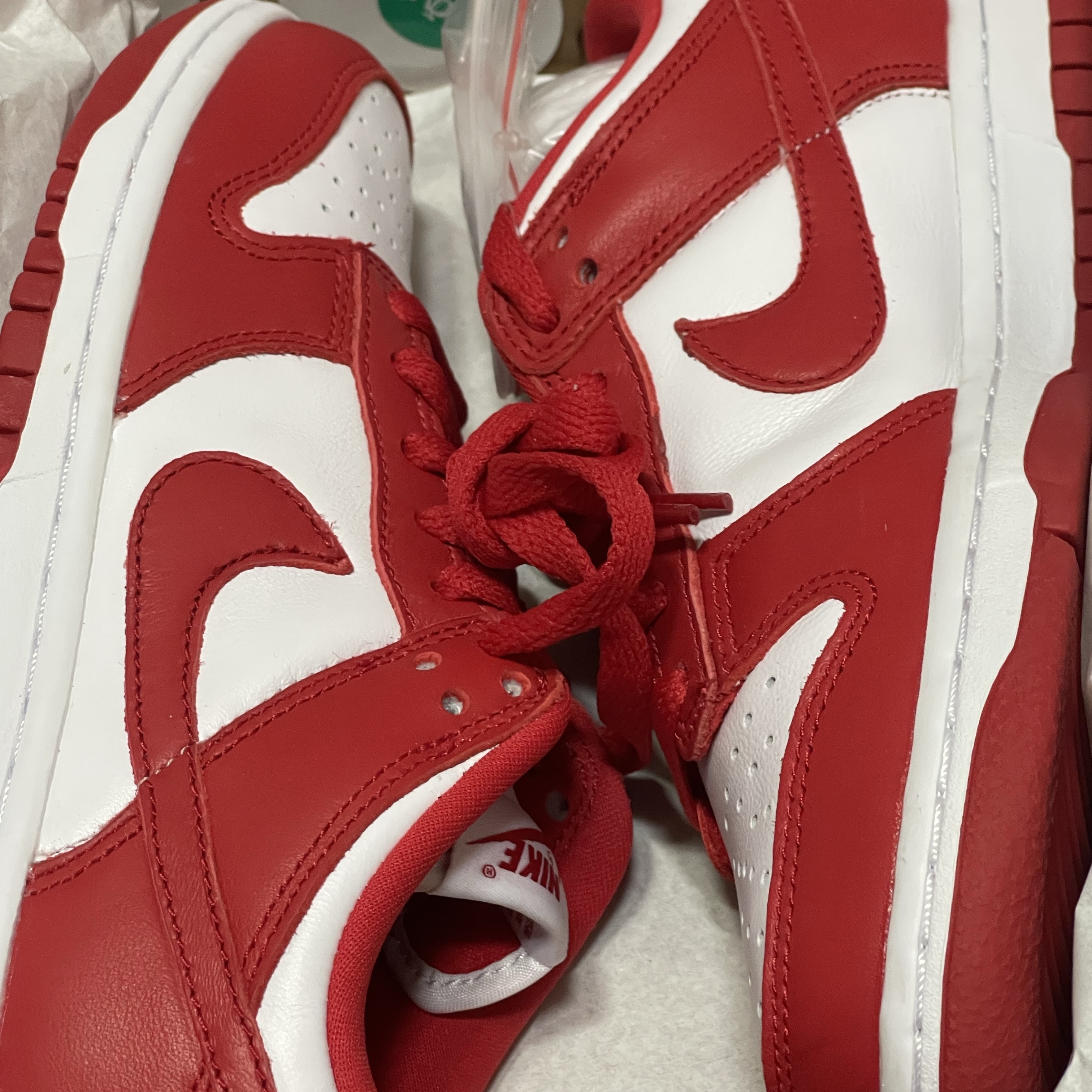 Nike Dunk Low SP White and University Red 2023 착용 스타일