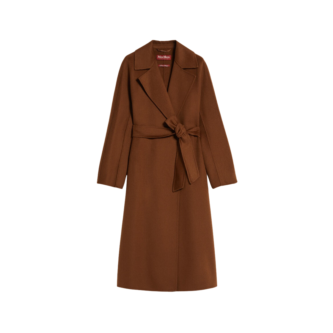 (W) Max Mara Studio Cles Wool and Cashmere Robe Coat Earth 상세 이미지 1