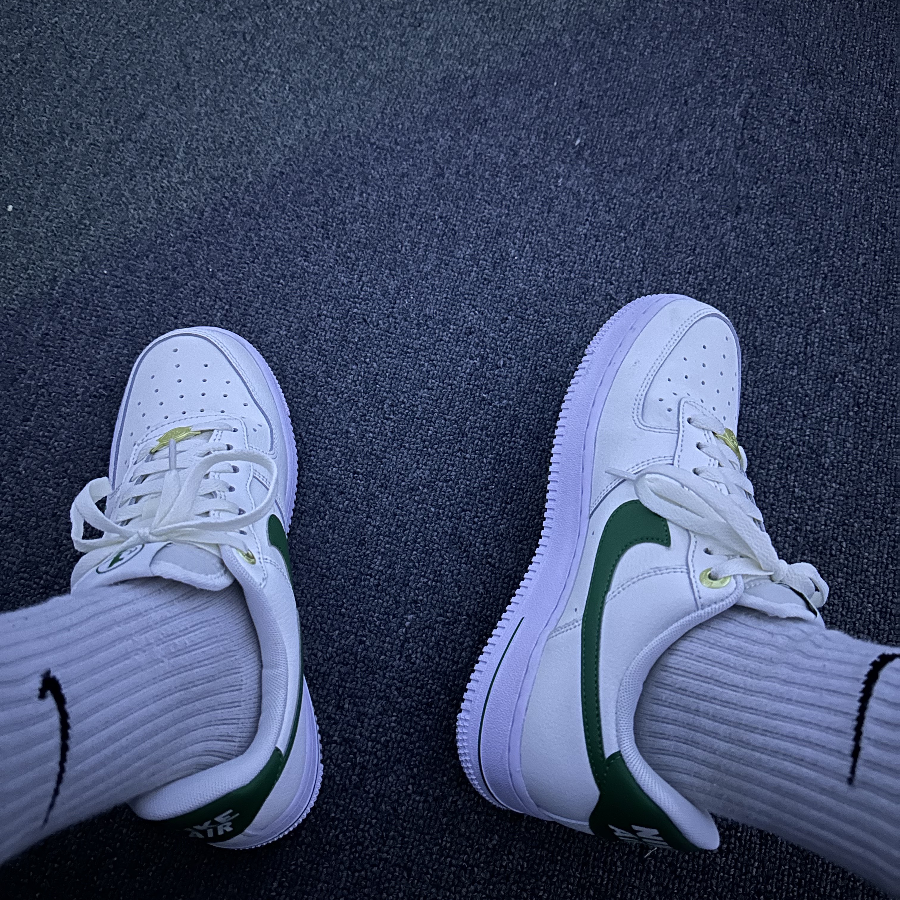 Nike Air Force 1 '07 LV8 40th Anniversary Join Forces Sail Malachite 착용 스타일