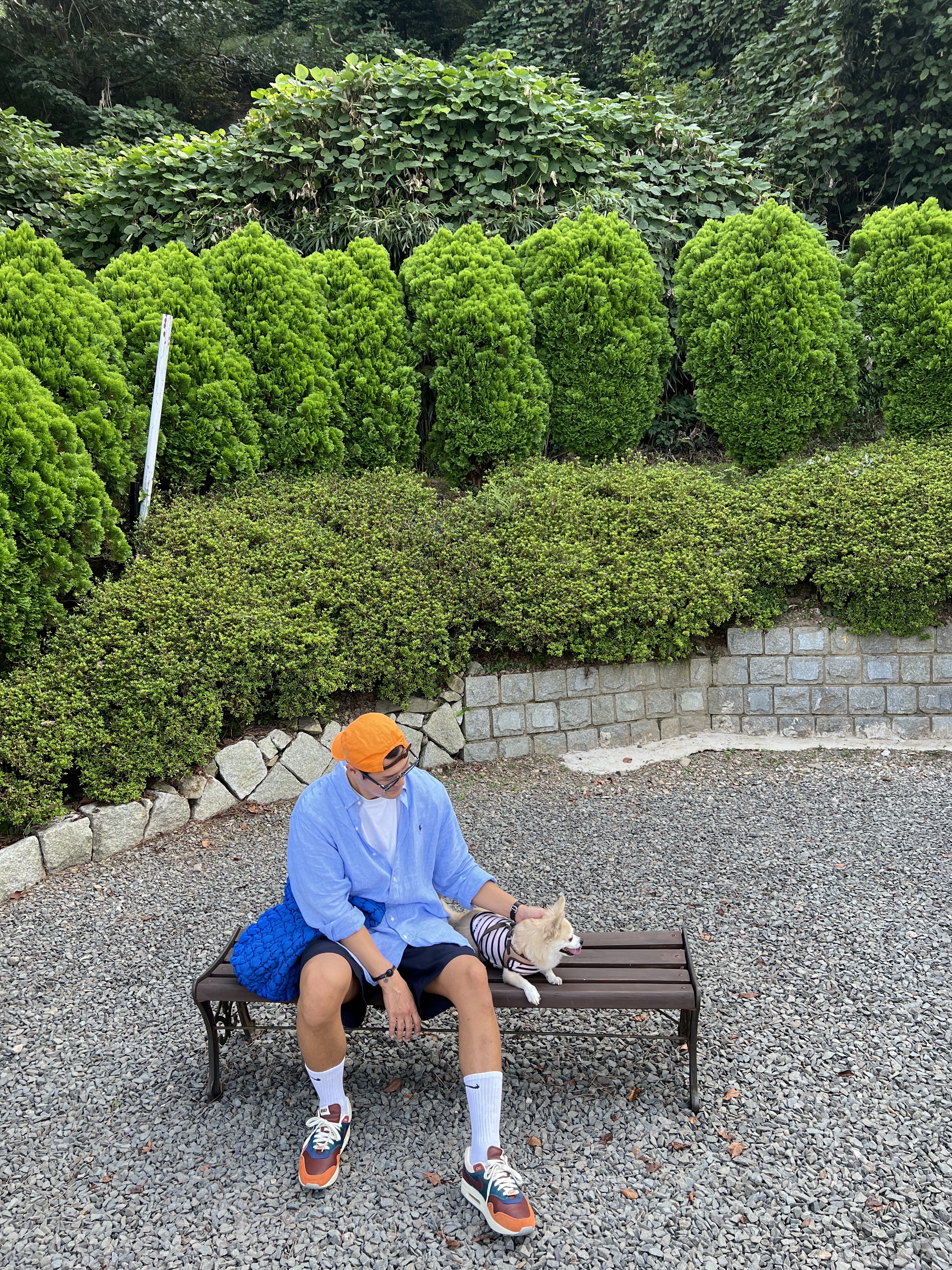 Nike x Kasina Air Max 1 SP Won-Ang Orange, COS Quilted Oversized Shoulder Bag Blue 착용 스타일 - 1