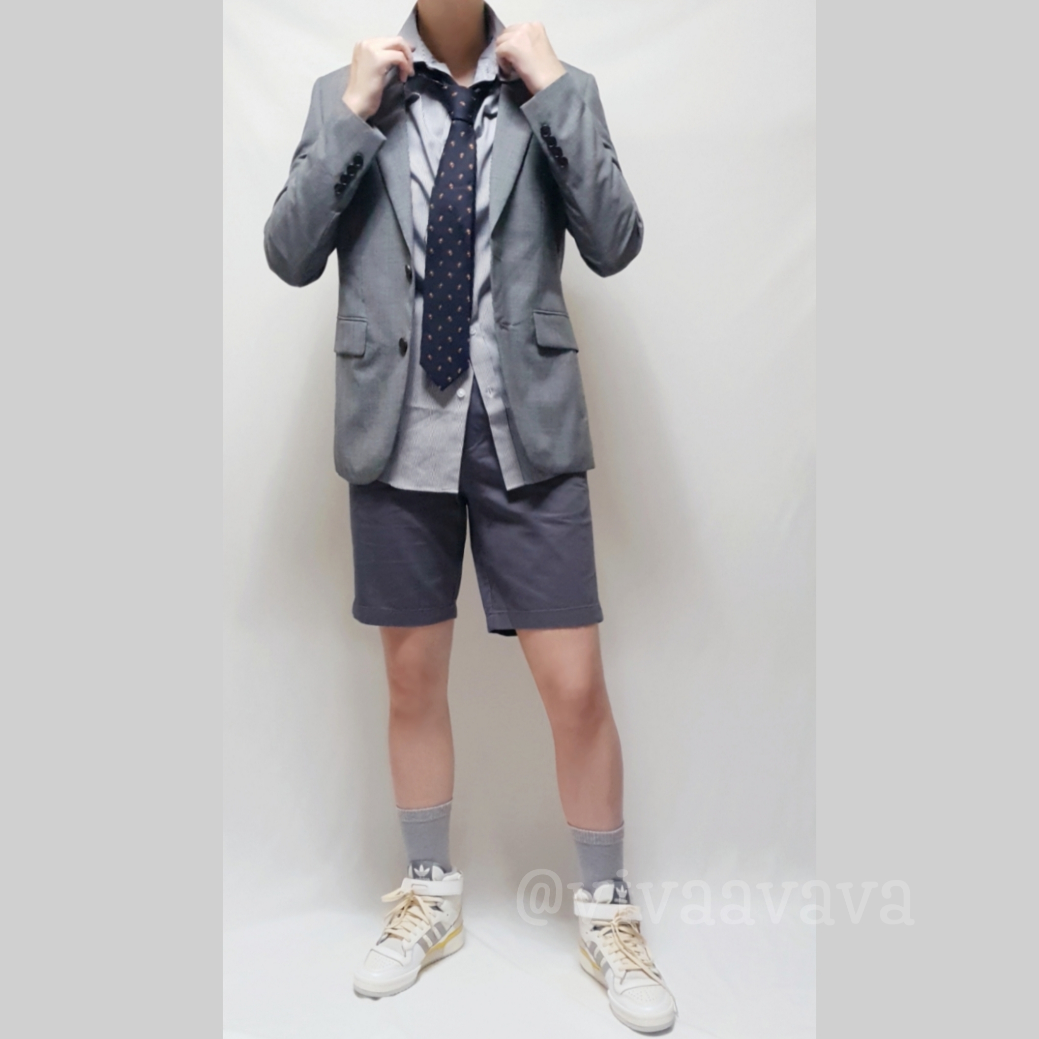 Adidas Forum 84 High White Grey Yellow 착용 스타일 - 1