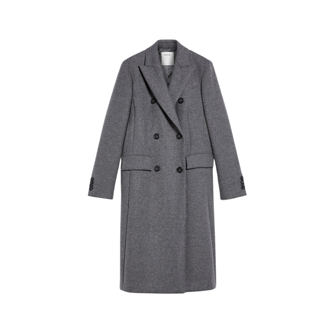 (W) Max Mara Sportmax Adua Wool and Cashmere Coat Medium Grey 상세 이미지 1