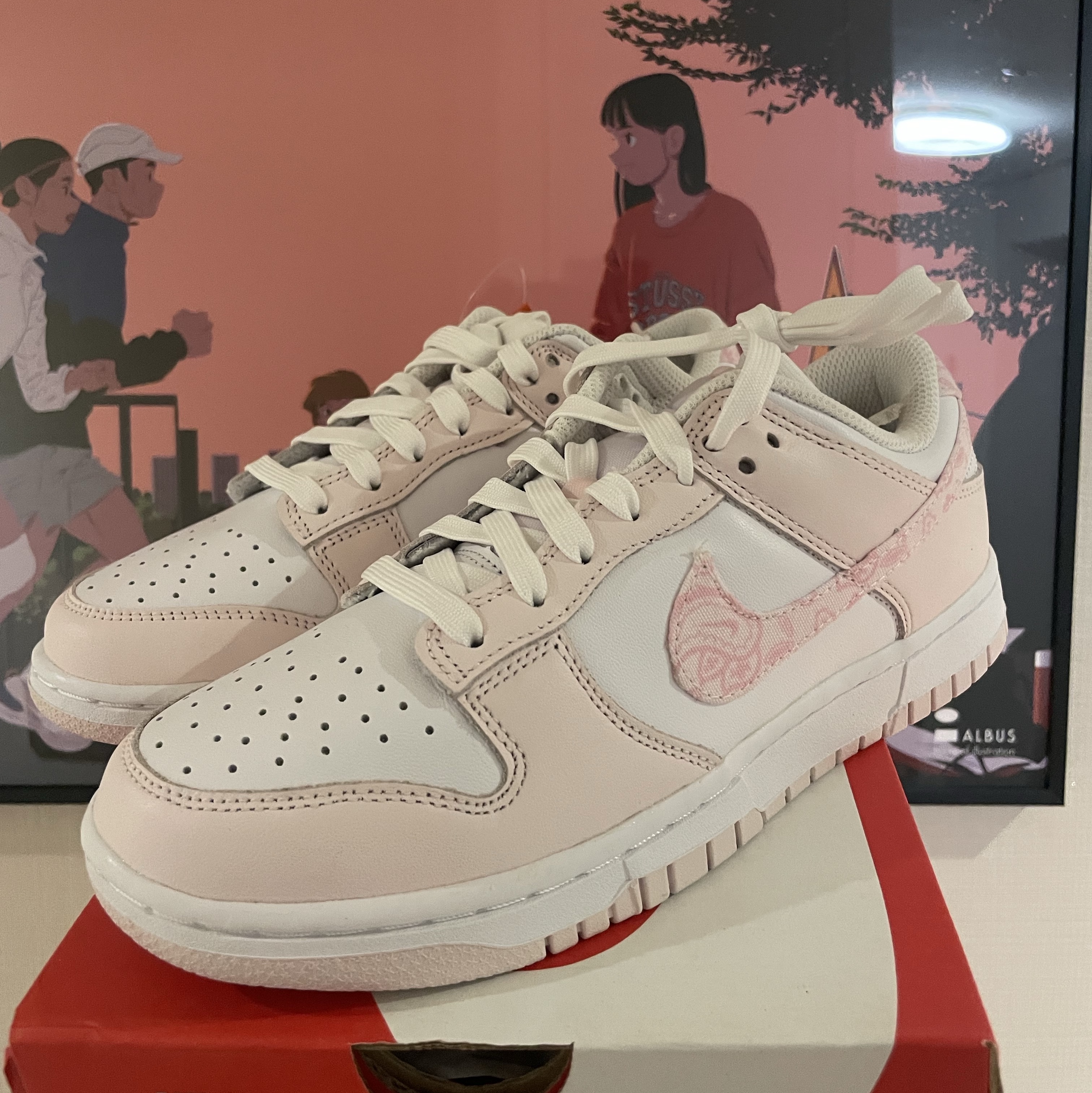(W) Nike Dunk Low Pearl Pink 착용 스타일