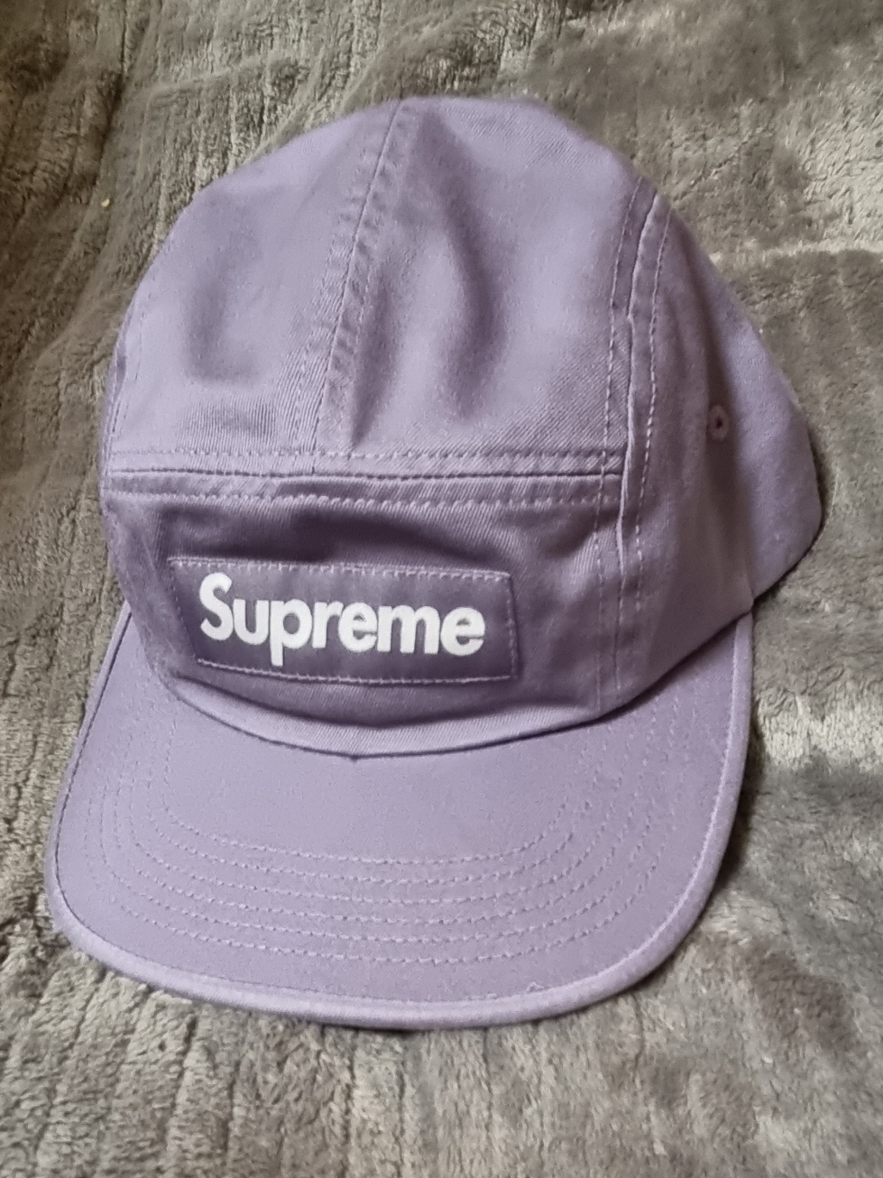 Supreme Washed Chino Twill Camp Cap Dusty Purple - 23FW 착용 스타일 - 1