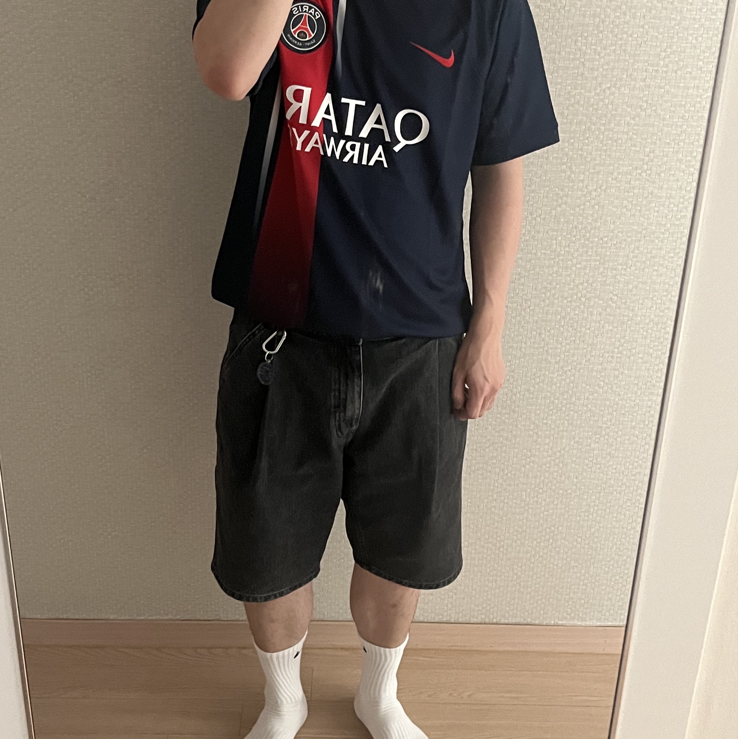 Nike Paris Saint-Germain 2023/24 Dri-Fit Stadium Home Jersey Midnight Navy (Non Marking Ver.) 착용 스타일