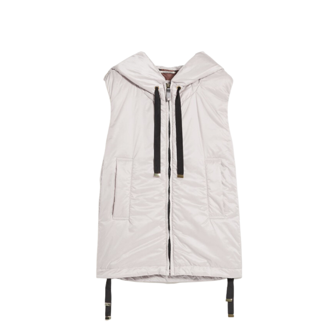 (W) Max Mara The Cube Greengo Water-Resistant Technical Canvas Gilet Ice 상세 이미지 1