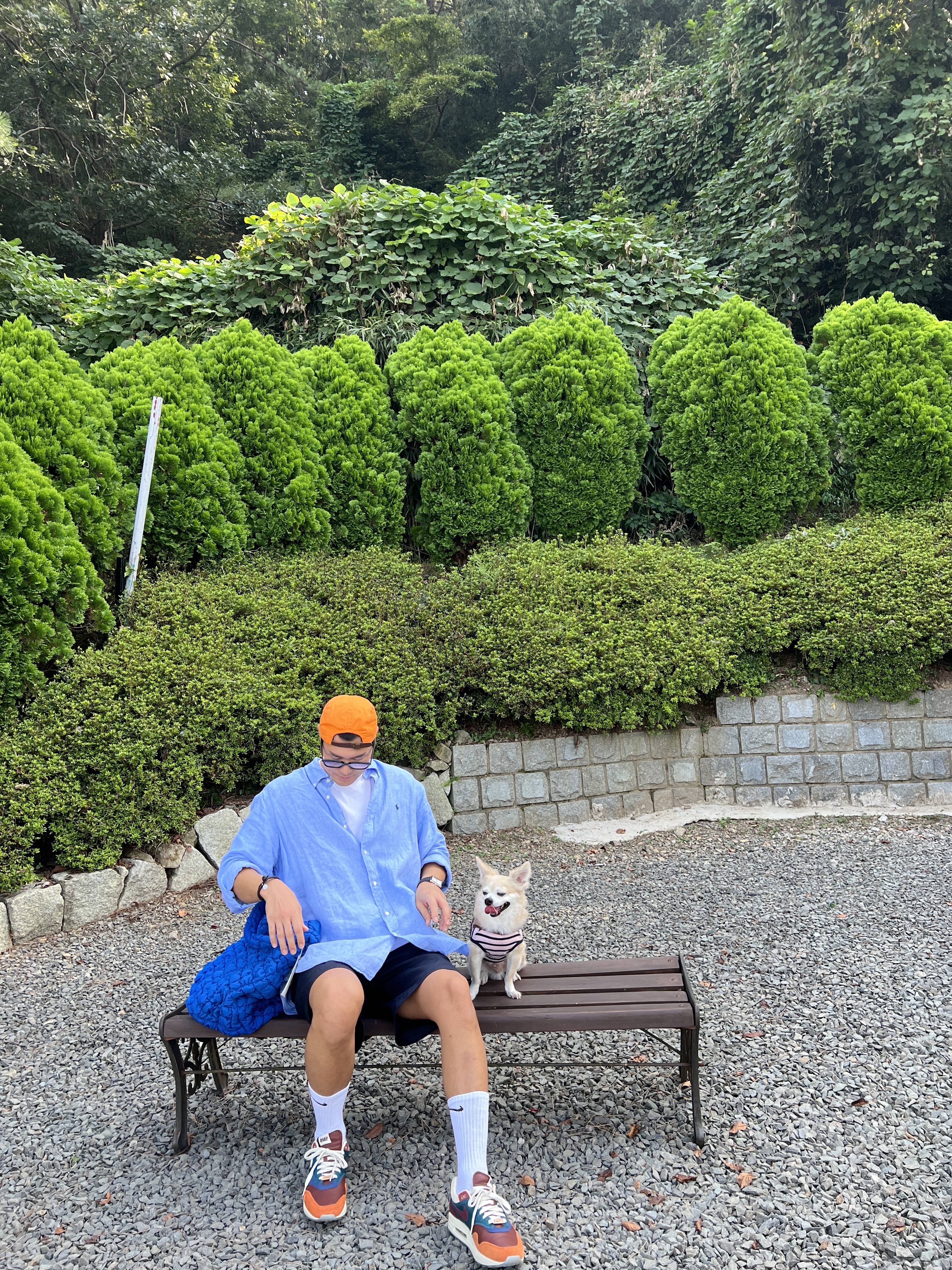 Nike x Kasina Air Max 1 SP Won-Ang Orange, COS Quilted Oversized Shoulder Bag Blue 착용 스타일 - 2