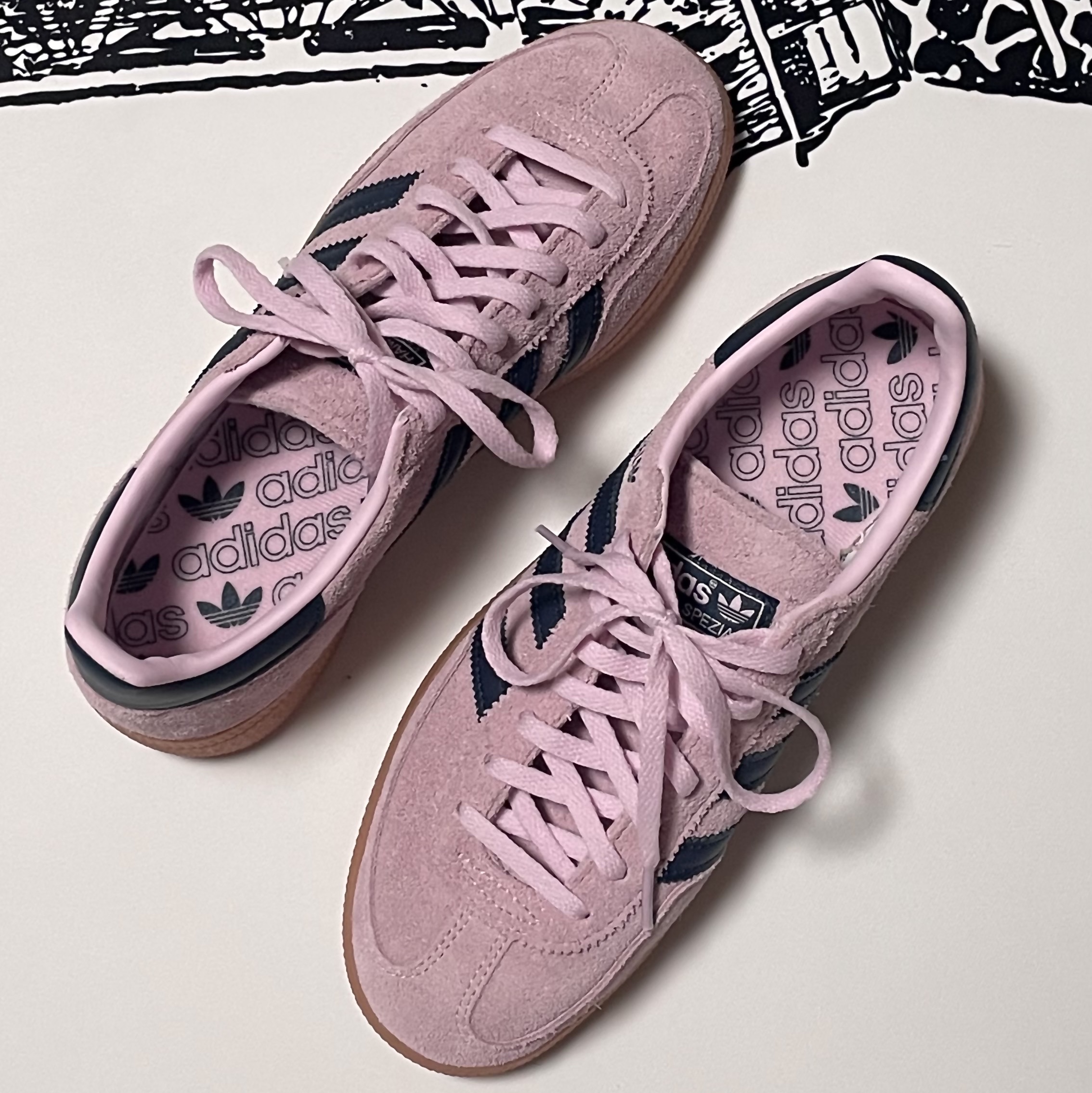 (W) Adidas Spezial Handball Clear Pink 착용 스타일