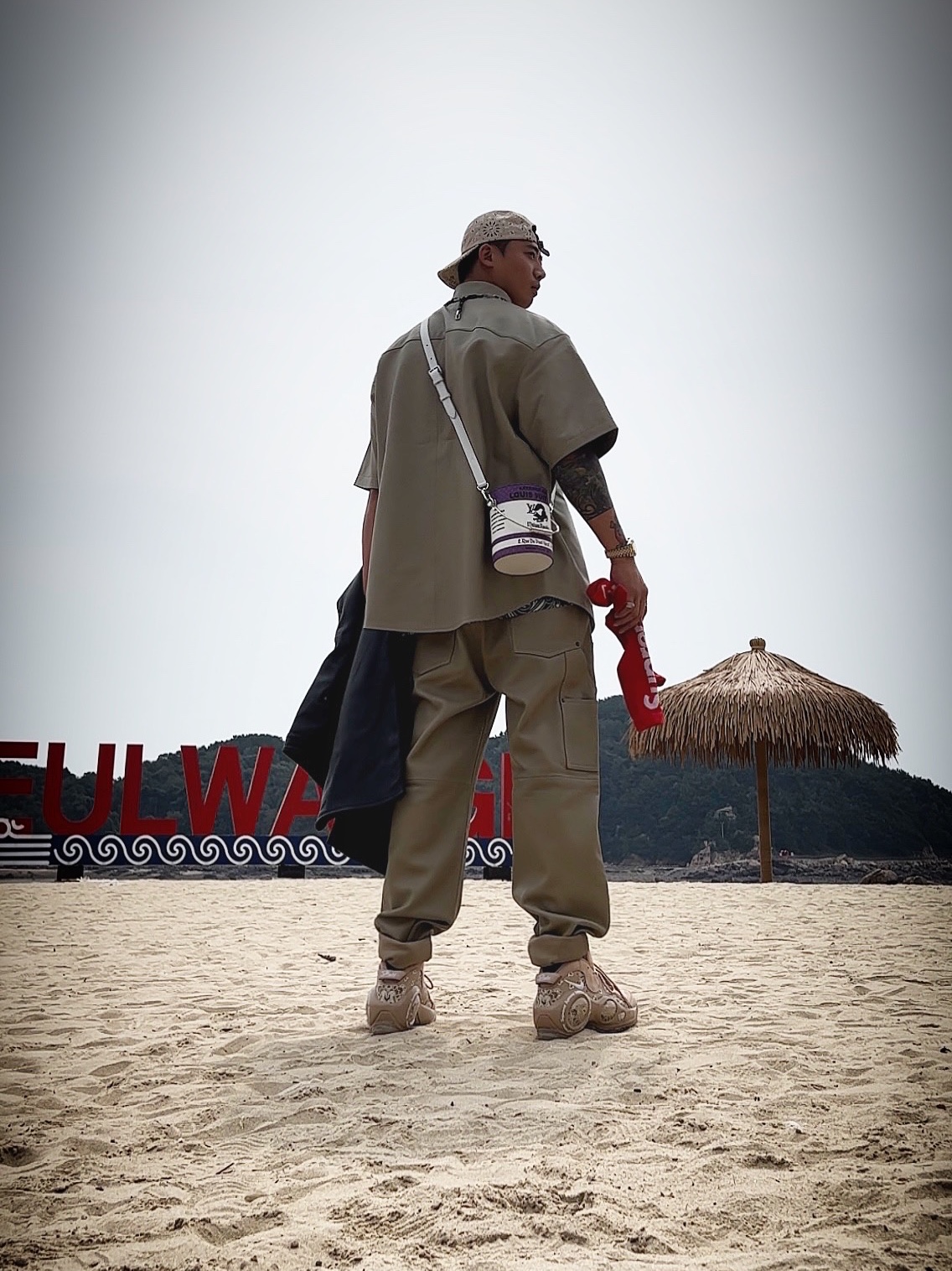 Supreme Bandana Camp Cap Tan - 21SS, Nike x Supreme Air Zoom Flight 95 SP Hemp 착용 스타일 - 1